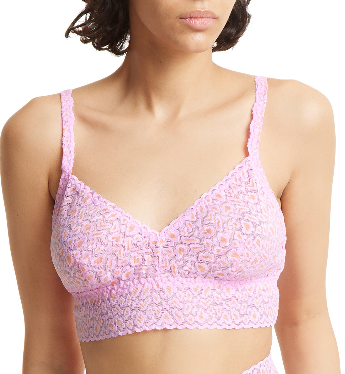 Hanky Panky Cross-Dyed Retro Bralette (7J7271),XS,Rose/Orange Blossom - Rose/Orange Blossom,XS