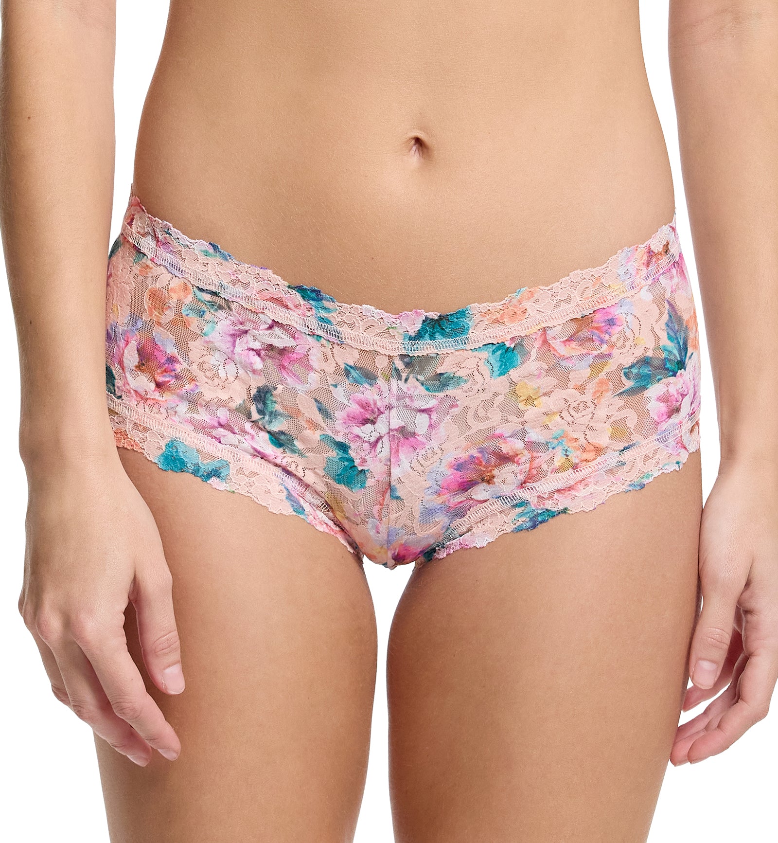 Hanky Panky Signature Lace Printed Boyshort (PR4812P),XS,Buy Myself Flowers - Buy Myself Flowers,XS