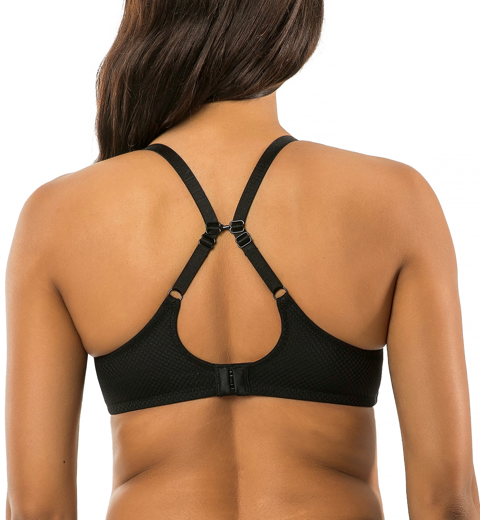 Parfait Luxlacy Unlined Plunge Underwire Bra (P6000),32D,Black - Black,32D