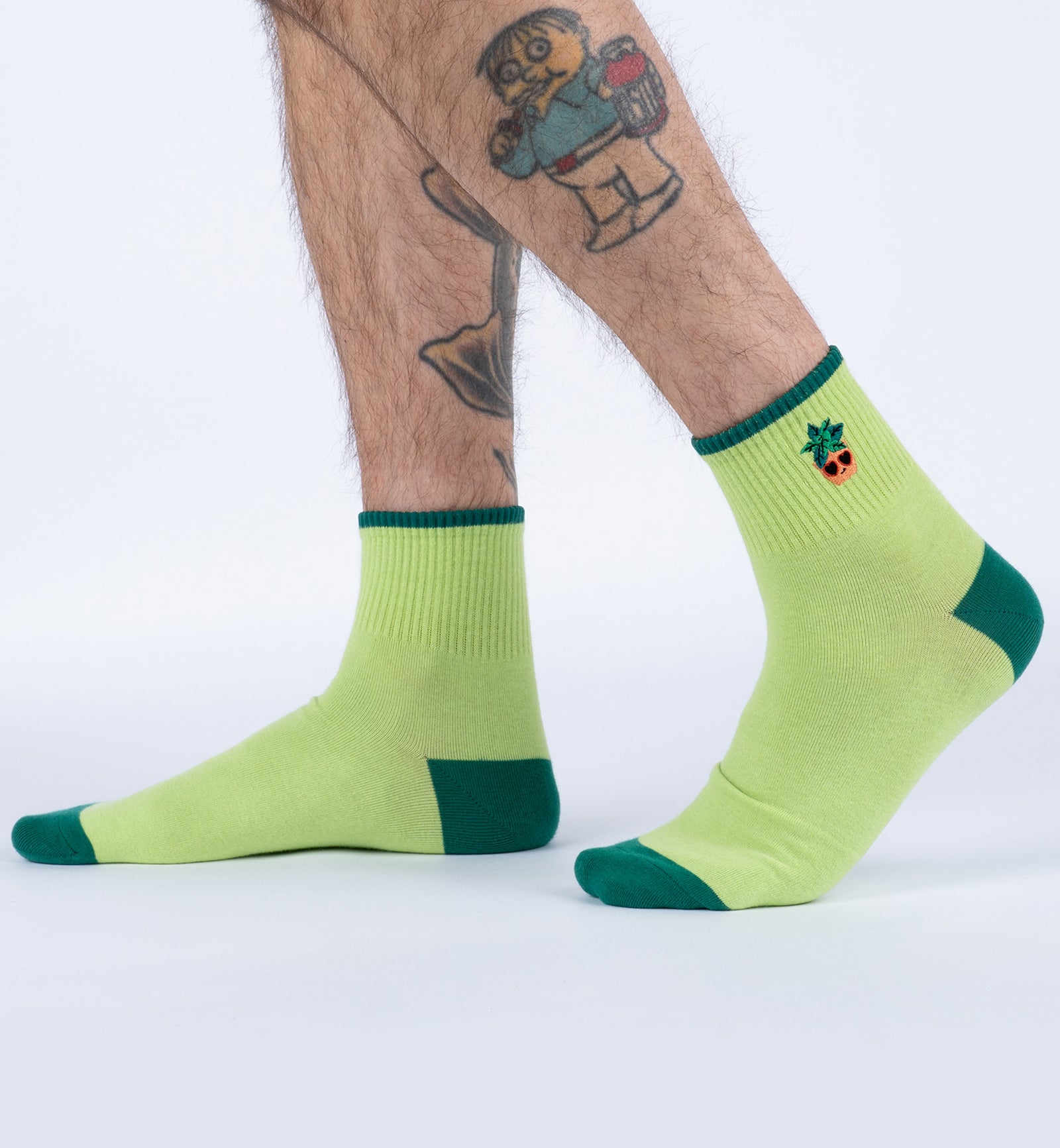 SOCK it to me Quarter Crew Socks (E0008),Plant Lover - Plant Lover,One Size