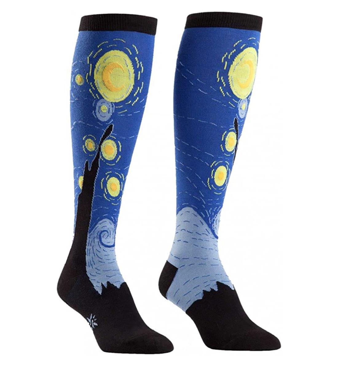 SOCK it to me Unisex Knee High Socks (f0121),Starry Night - Starry Night,One Size