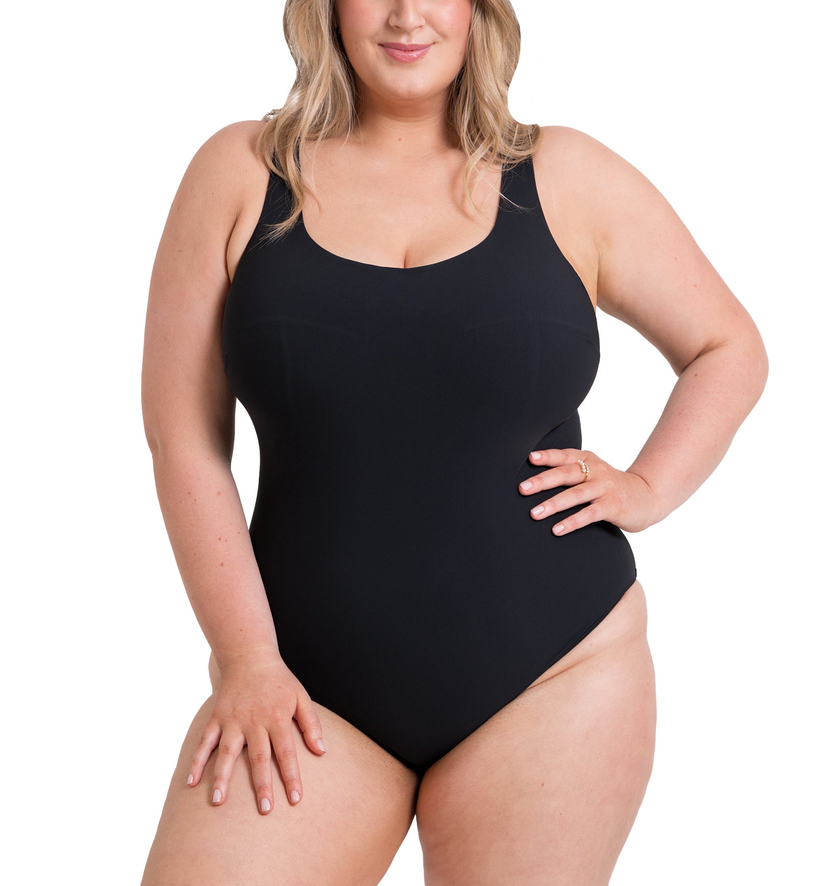 Curvy Kate Deep Dive Non-Wired Swimsuit (CS028606),30DD/E,Black - Black,30DD/E