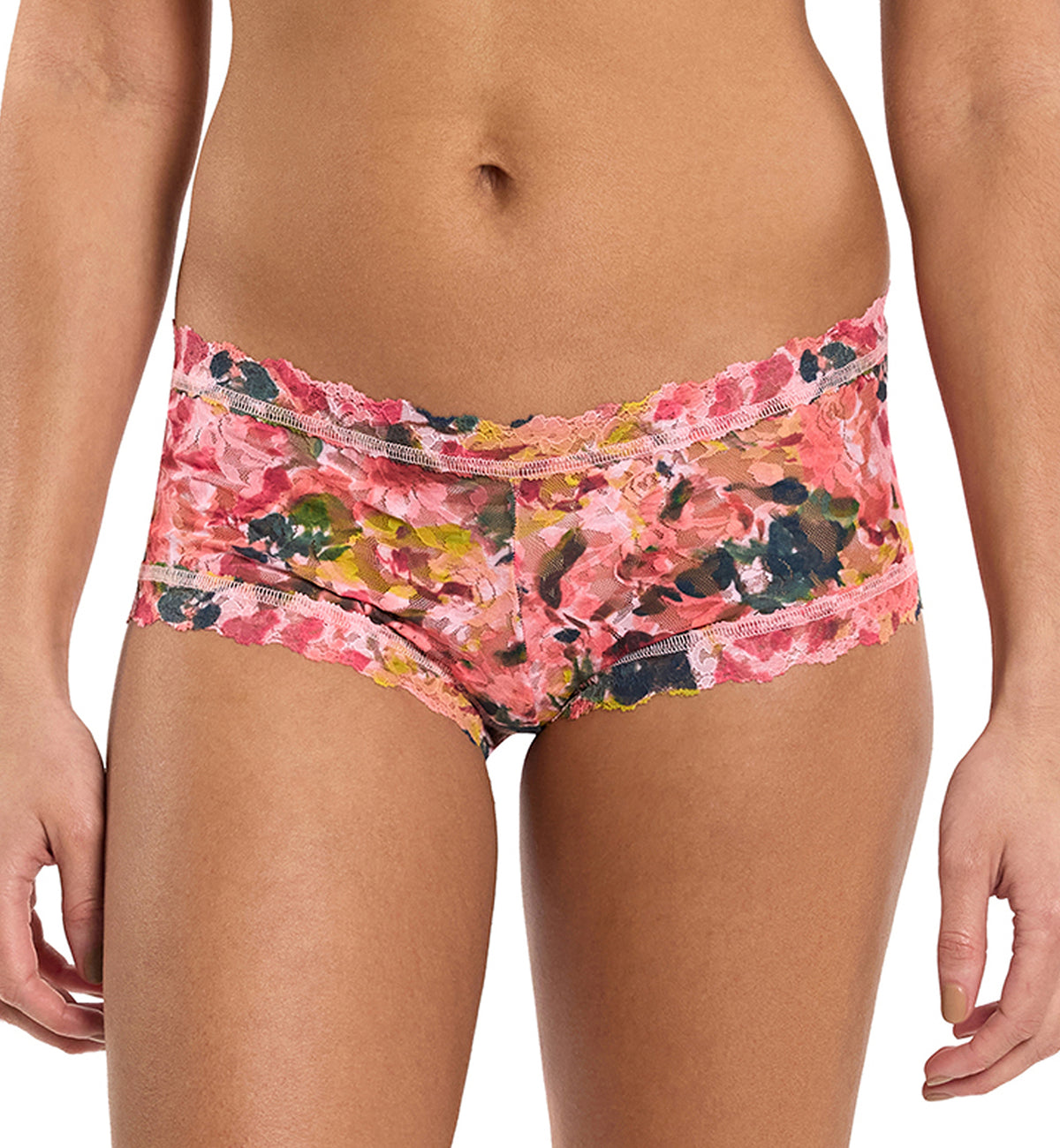 Hanky Panky Signature Lace Printed Boyshort (PR4812P),XS,Masterpiece - Masterpiece,XS