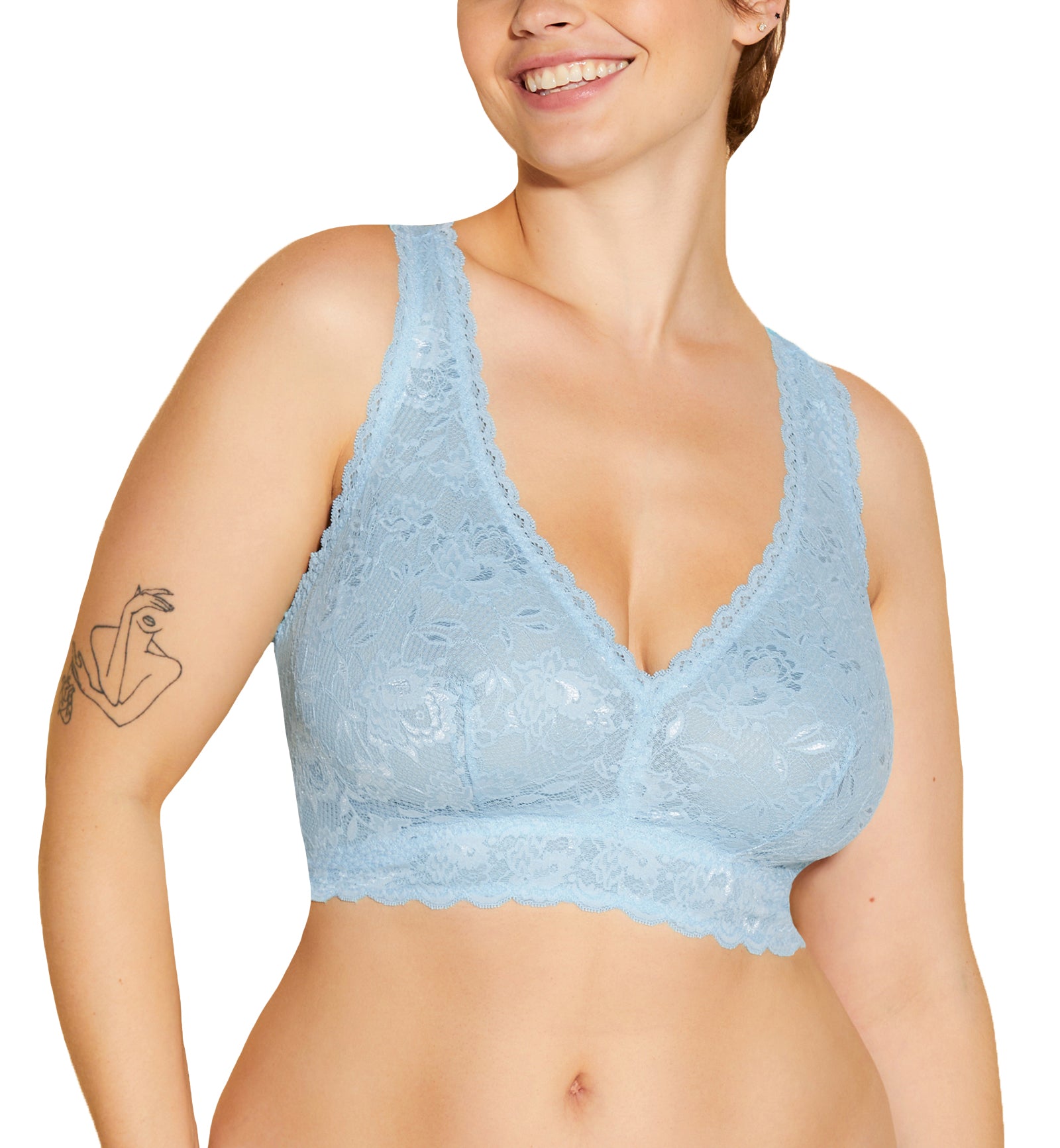 Cosabella NSN SUPER CURVY Racie Racerback Bralette (NEVER1365),XS,Aasmani Blue - Aasmani Blue,XS