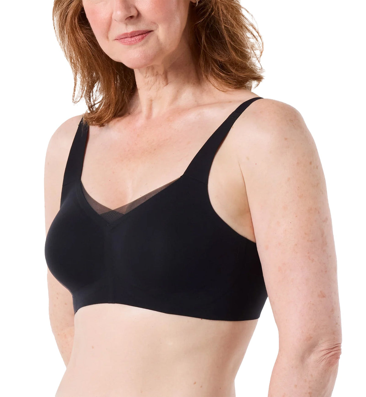 Evelyn & Bobbie Mesh BEYOND Adjustable Bra (1864),Small,Black Mesh - Black Mesh,Small
