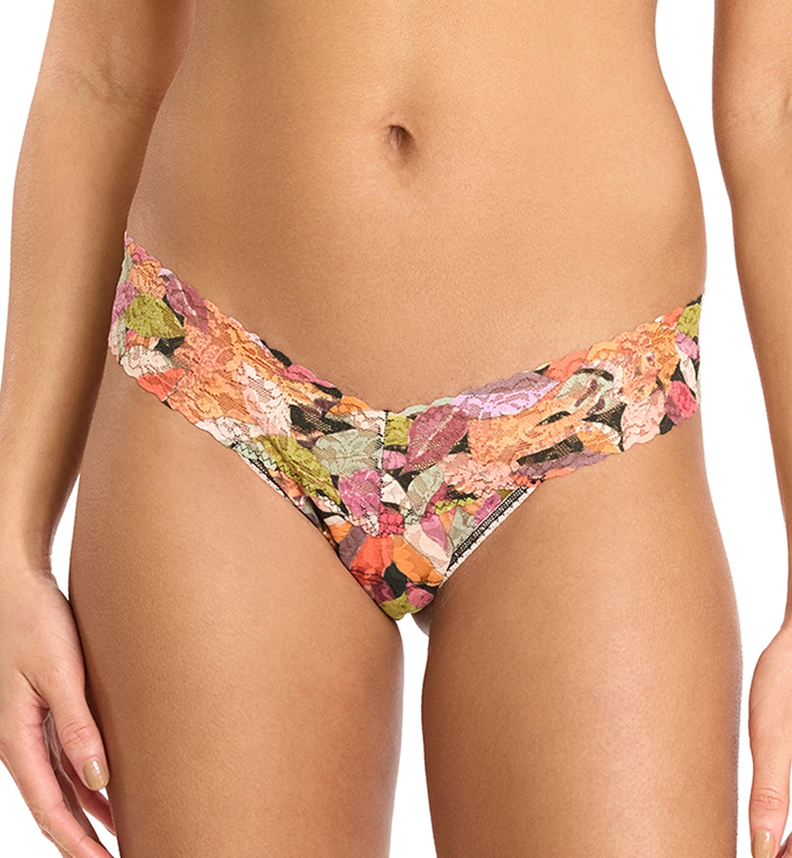 Hanky Panky Signature Lace Printed Low Rise Thong (PR4911P),Now You See Me - Now You See Me,One Size