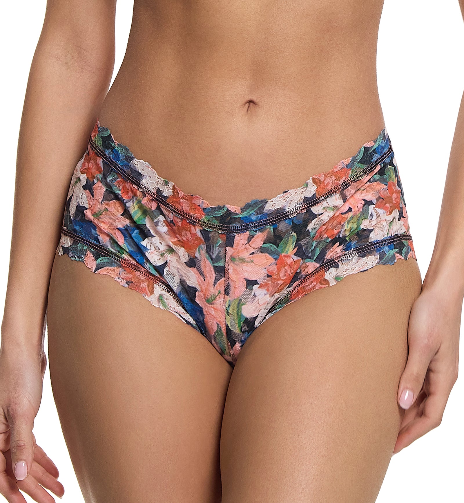 Hanky Panky Signature Lace Printed Boyshort (PR4812P),XS,Wonderous - Wonderous,XS