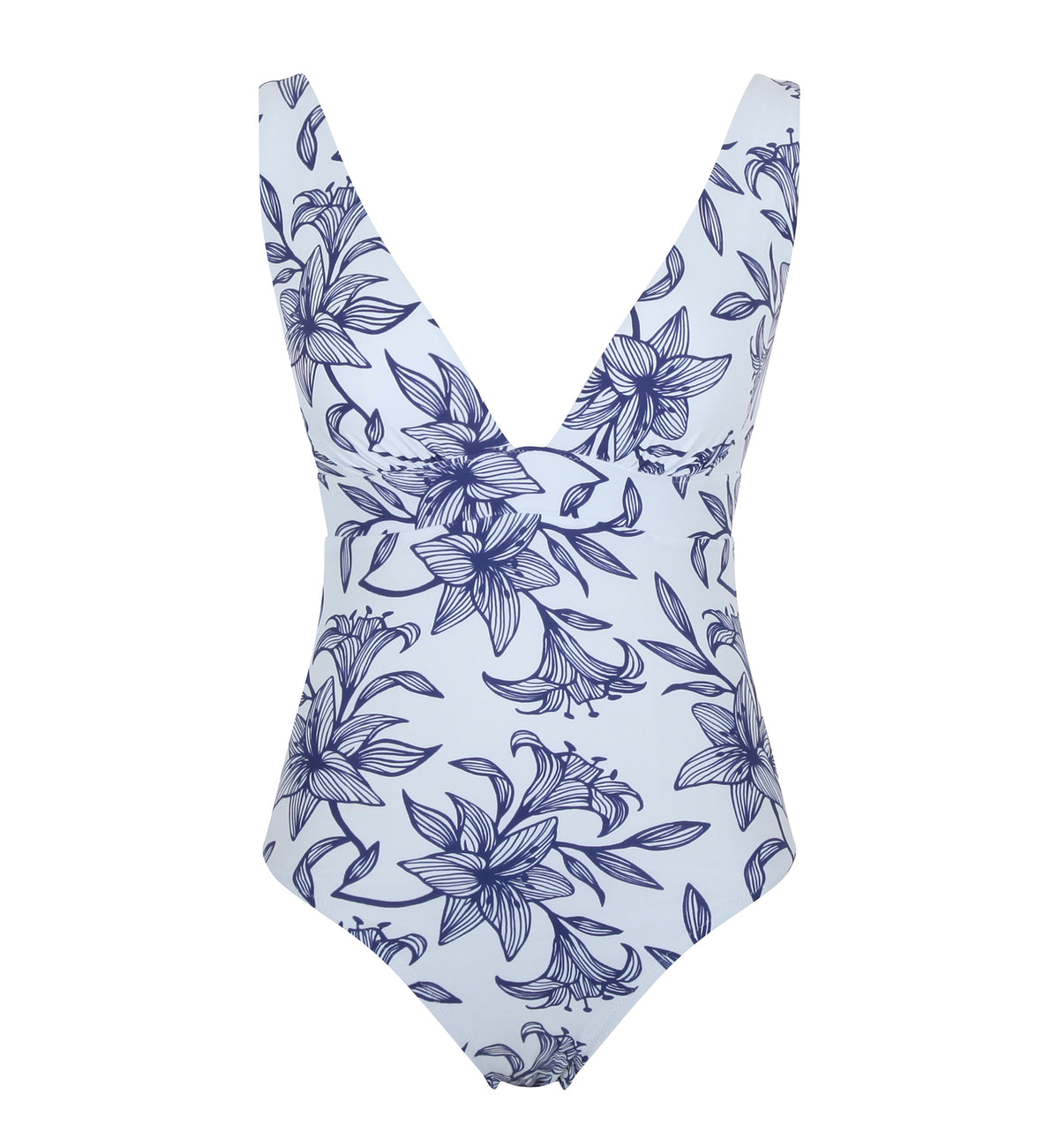 Panache Taylor Plunge Nonwire Swimsuit  (SW1760),8/XS,Capri Print - Capri Print,XS
