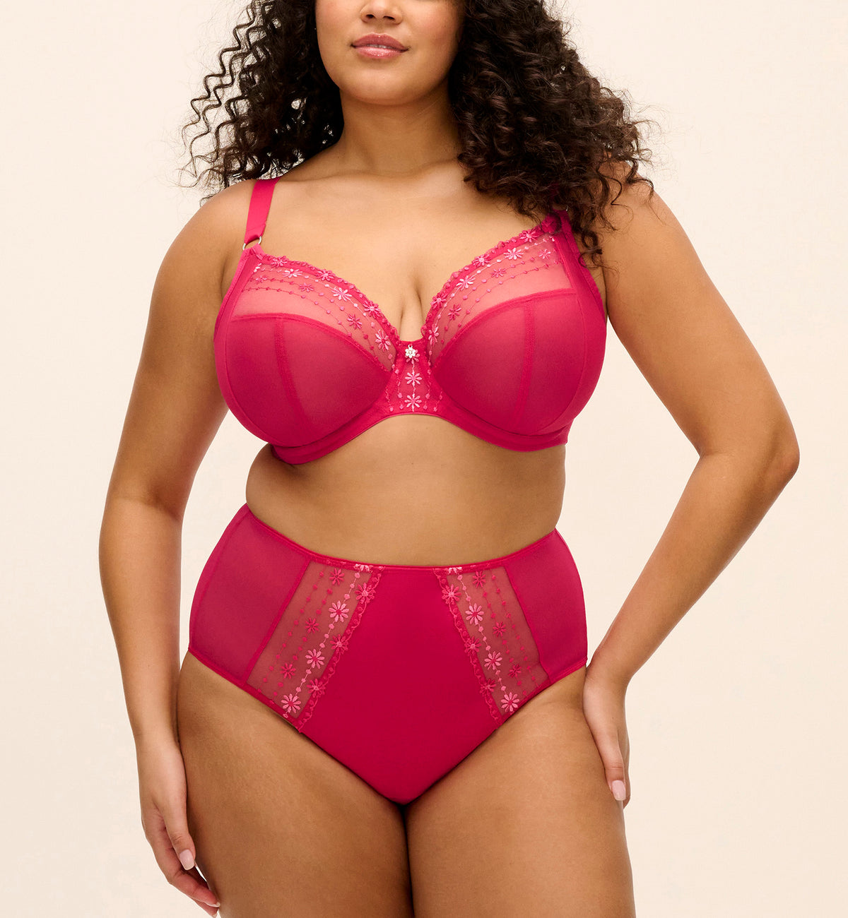 Elomi Matilda Matching Full Panty Brief (8906),Medium,Hot Pink - Hot Pink,Medium