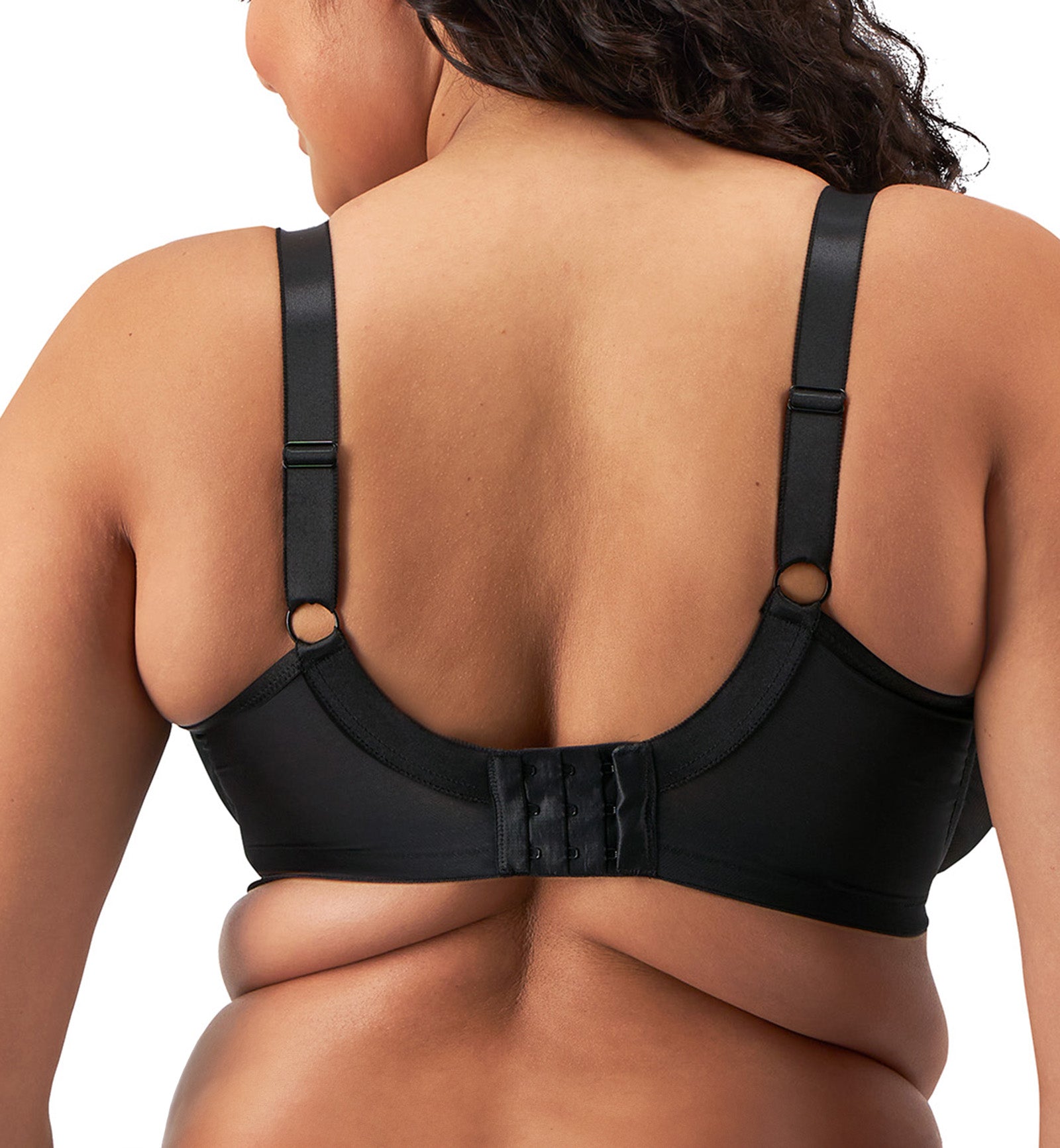 Elomi Teagan Banded Plunge Underwire Bra (302602),32GG,Black/Almond - Black/Almond,32GG