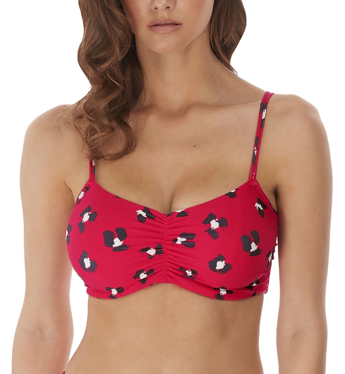 Freya Wildcat Convertible Concealed Underwire Bralette Bikini Top (6882),30FF,Red - Red,30FF