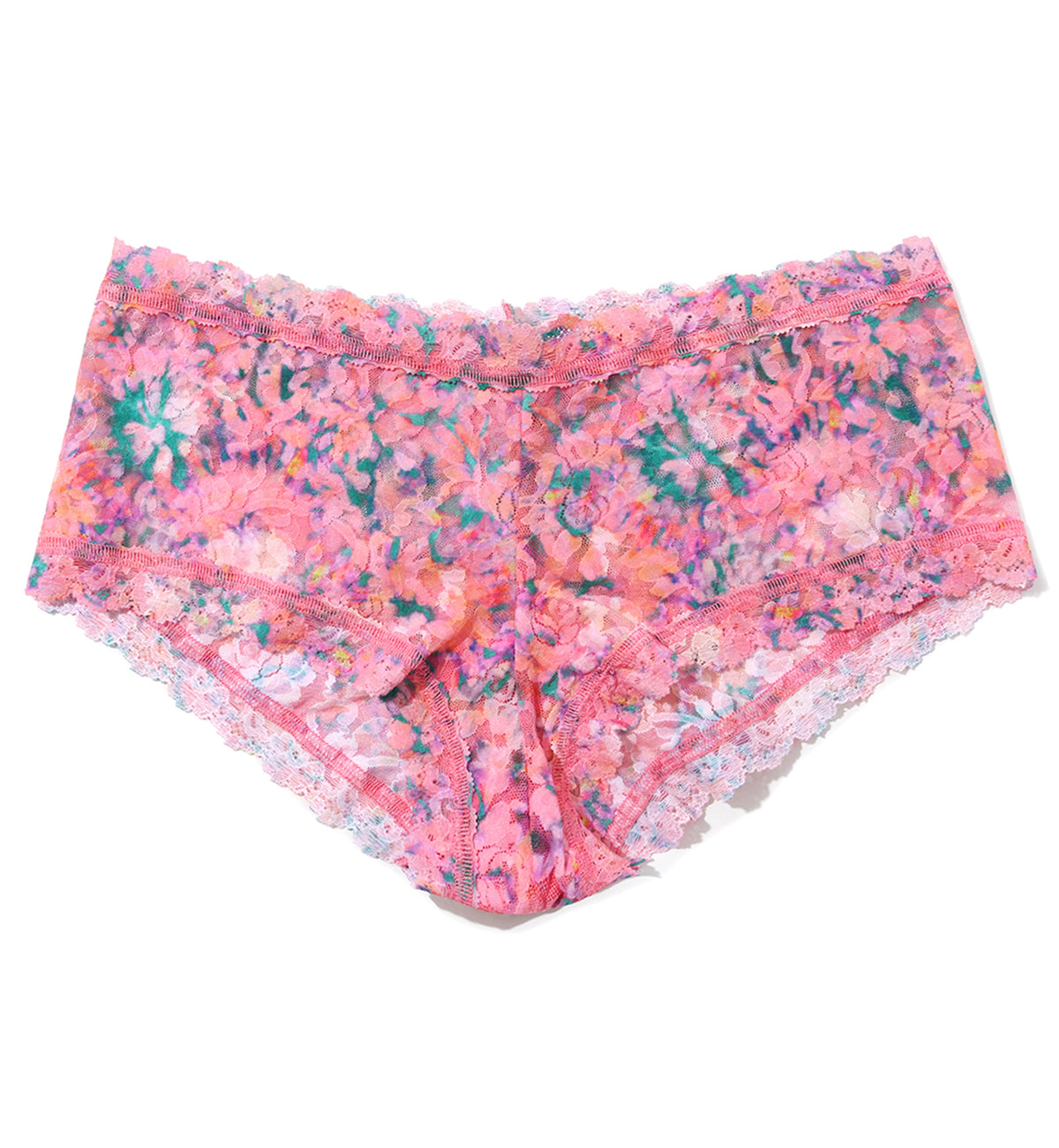 Hanky Panky Signature Lace Printed Boyshort (PR4812P),XS,Blushing Blooms - Blushing Blooms,XS