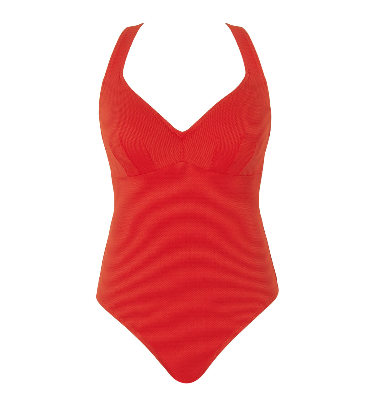 Panache Lara Plunge Underwire One Piece Swimsuit (SW2020),30E,Aurora Red - Aurora Red,30E