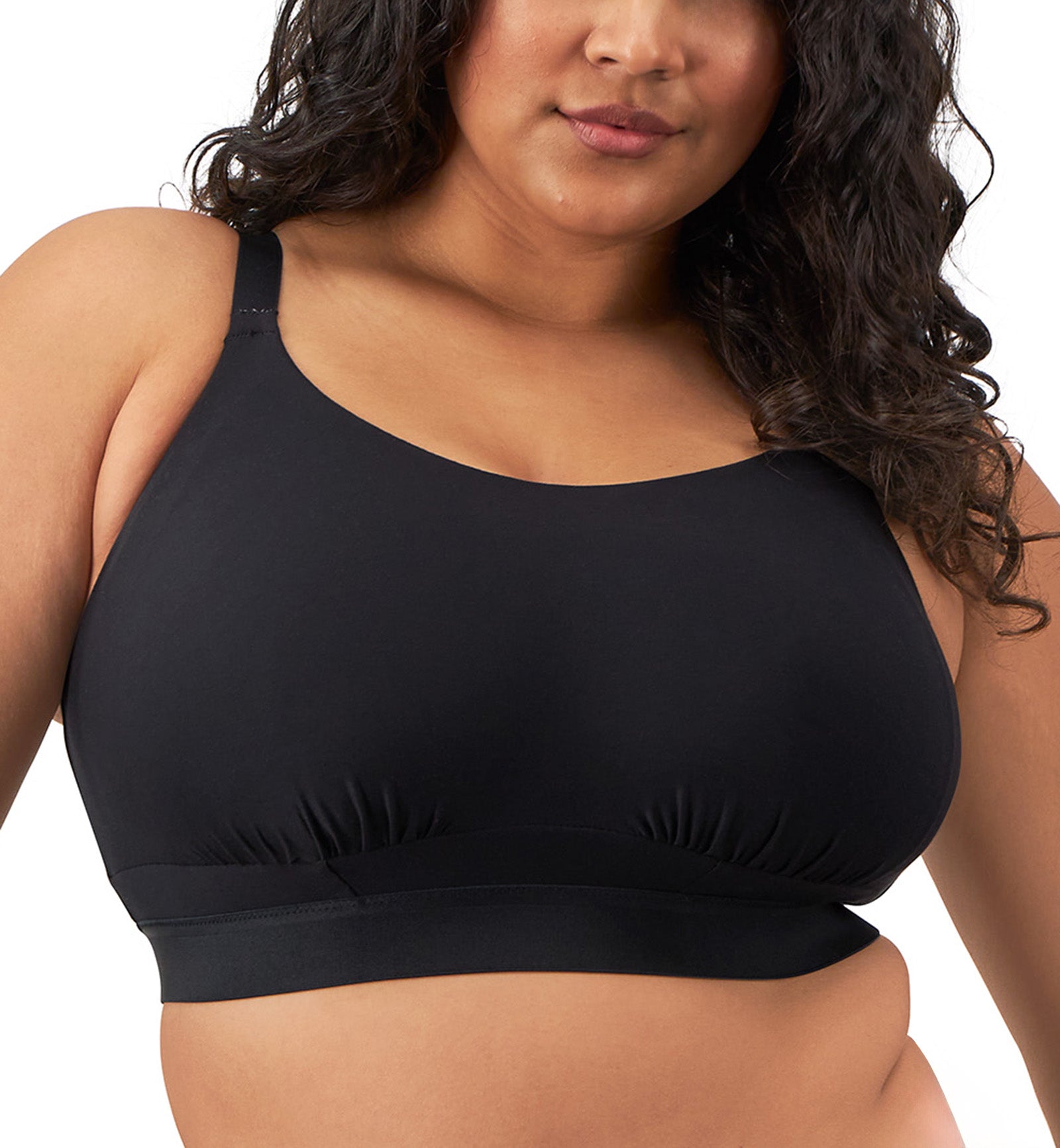 Elomi Downtime Non Wire Bralette (301417),32H,Black - Black,32H