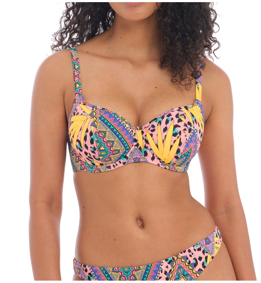 Freya Cala Fiesta Sweetheart Padded Underwire Bikini Top (200903),30D,Multi - Multi,30D