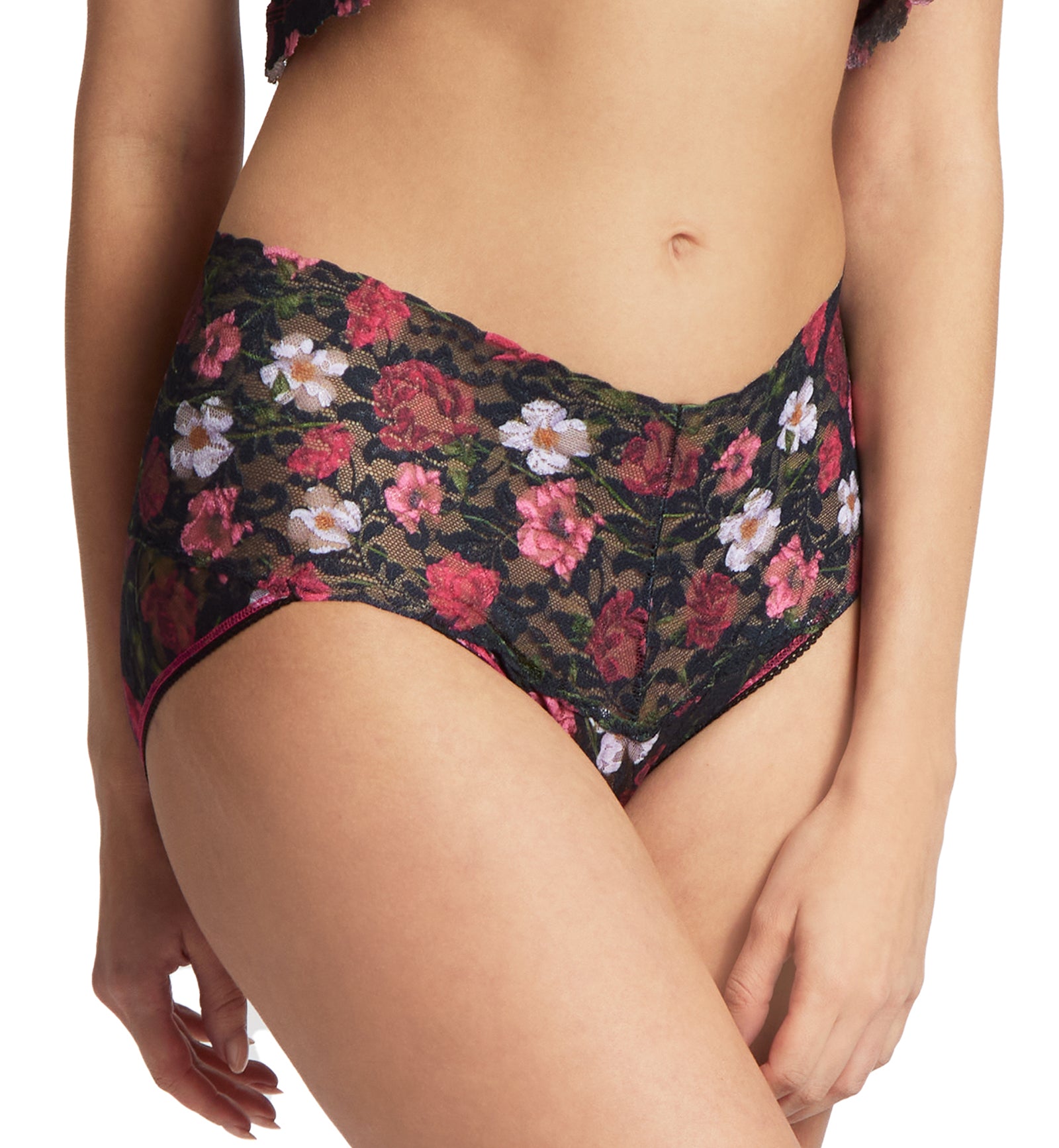 Hanky Panky Retro Lace Printed V-kini (PR9K2124),Small,Am I Dreaming - Am I Dreaming,Small