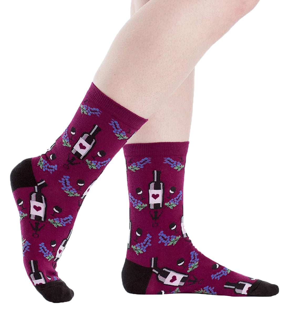 SOCK it to me Women's Crew Socks (w0083),Wine - Wine,One Size