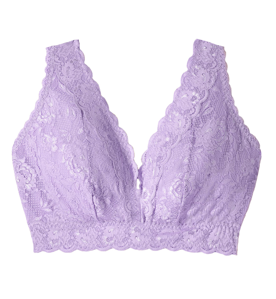 Cosabella NSN Ultra CURVY Plungie Longline Bralette (NEVER1388),M,Icy Violet - Icy Violet,Medium