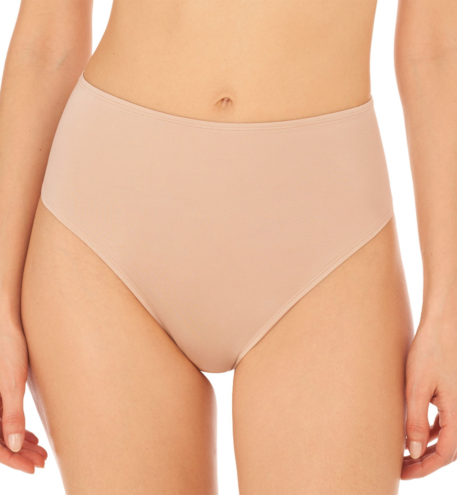 Natori Liquid High Rise Thong (771325),XS,Lt. Mocha - Lt. Mocha,XS