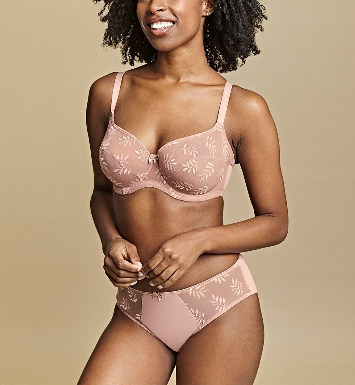 Panache Tango Matching Brief (9073),Small,Rose Dust - Rose Dust,Small