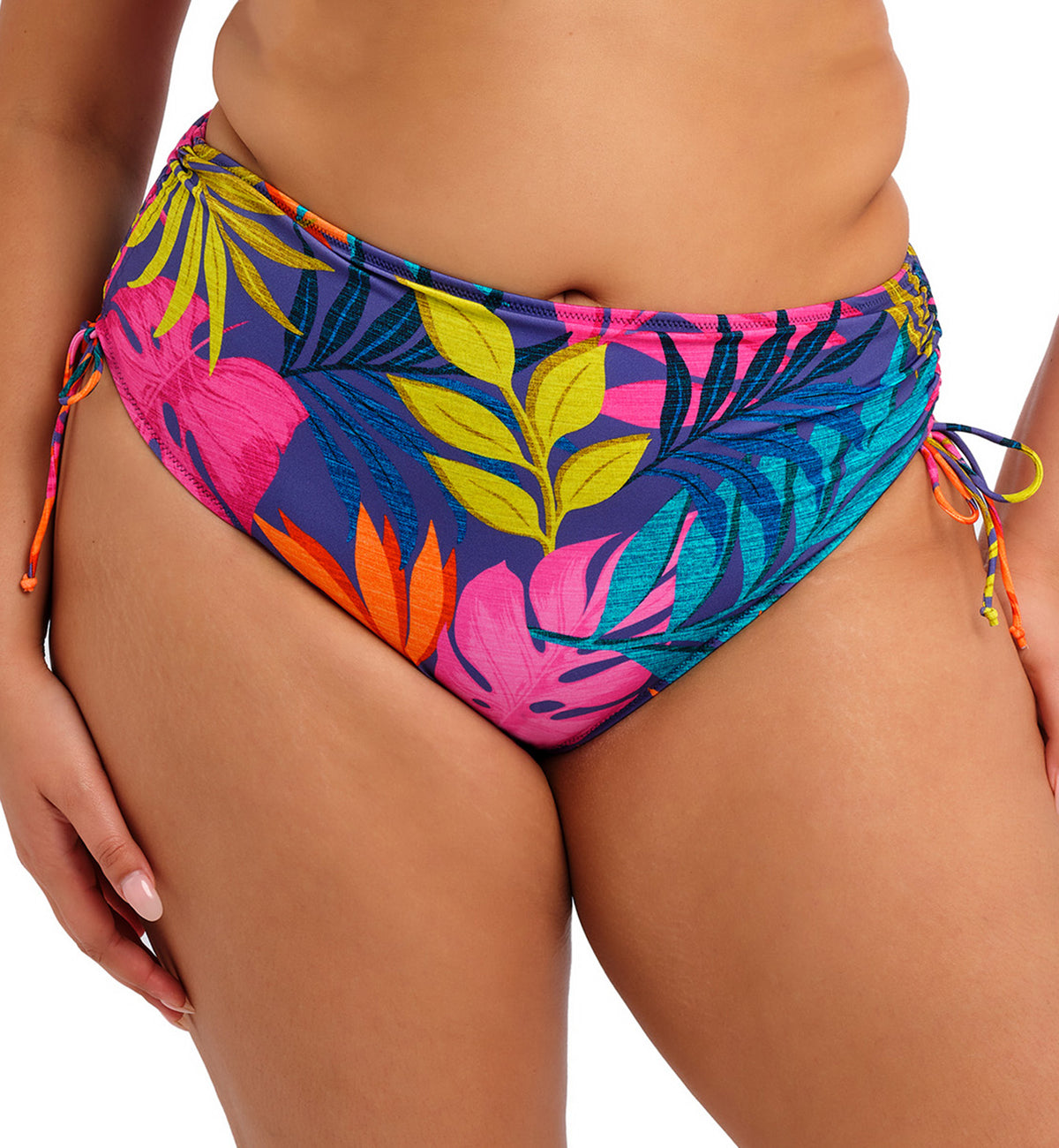 Elomi Porto Rafti Mid Rise Adjustable Swim Brief (ES803373),UK 12,Indigo - Indigo,UK 12