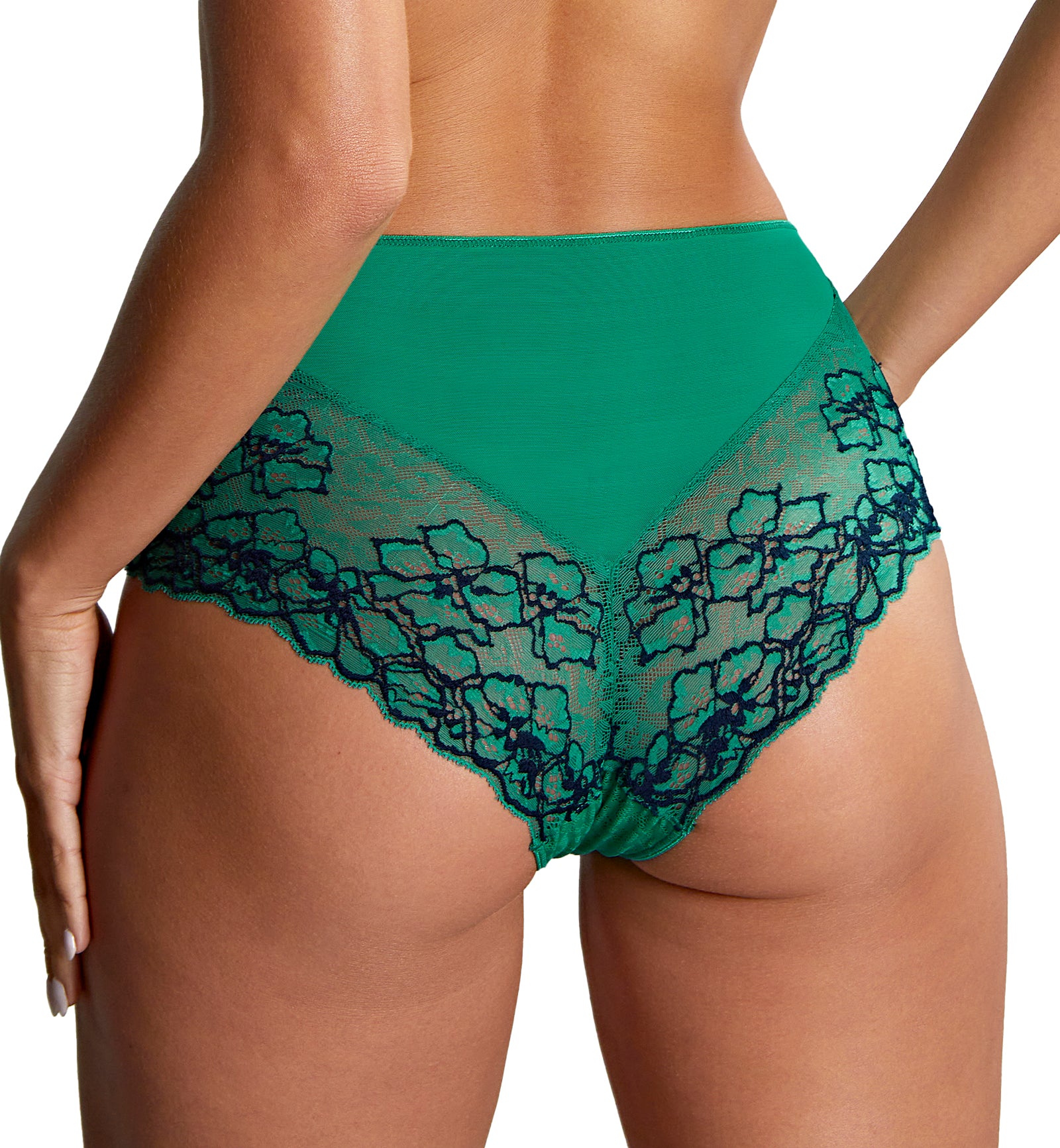 Panache Envy Deep Brief (7283),Small,Emerald Leopard - Emerald Leopard,Small
