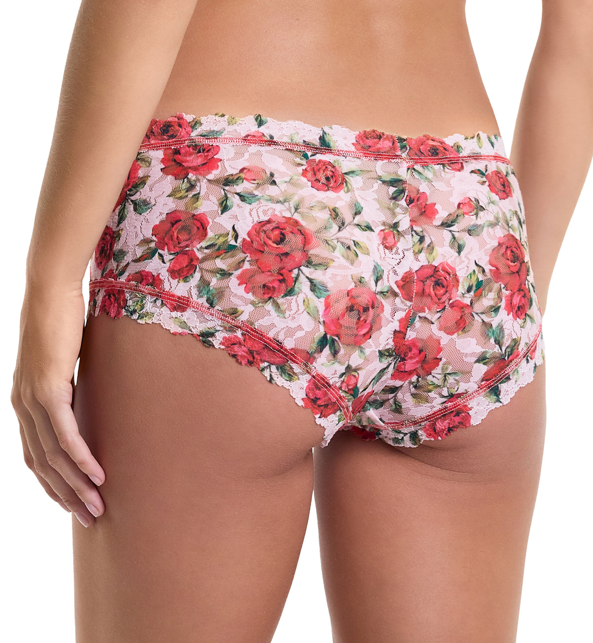 Hanky Panky Signature Lace Printed Boyshort (PR4812P),XS,Je Taime - Je Taime,XS