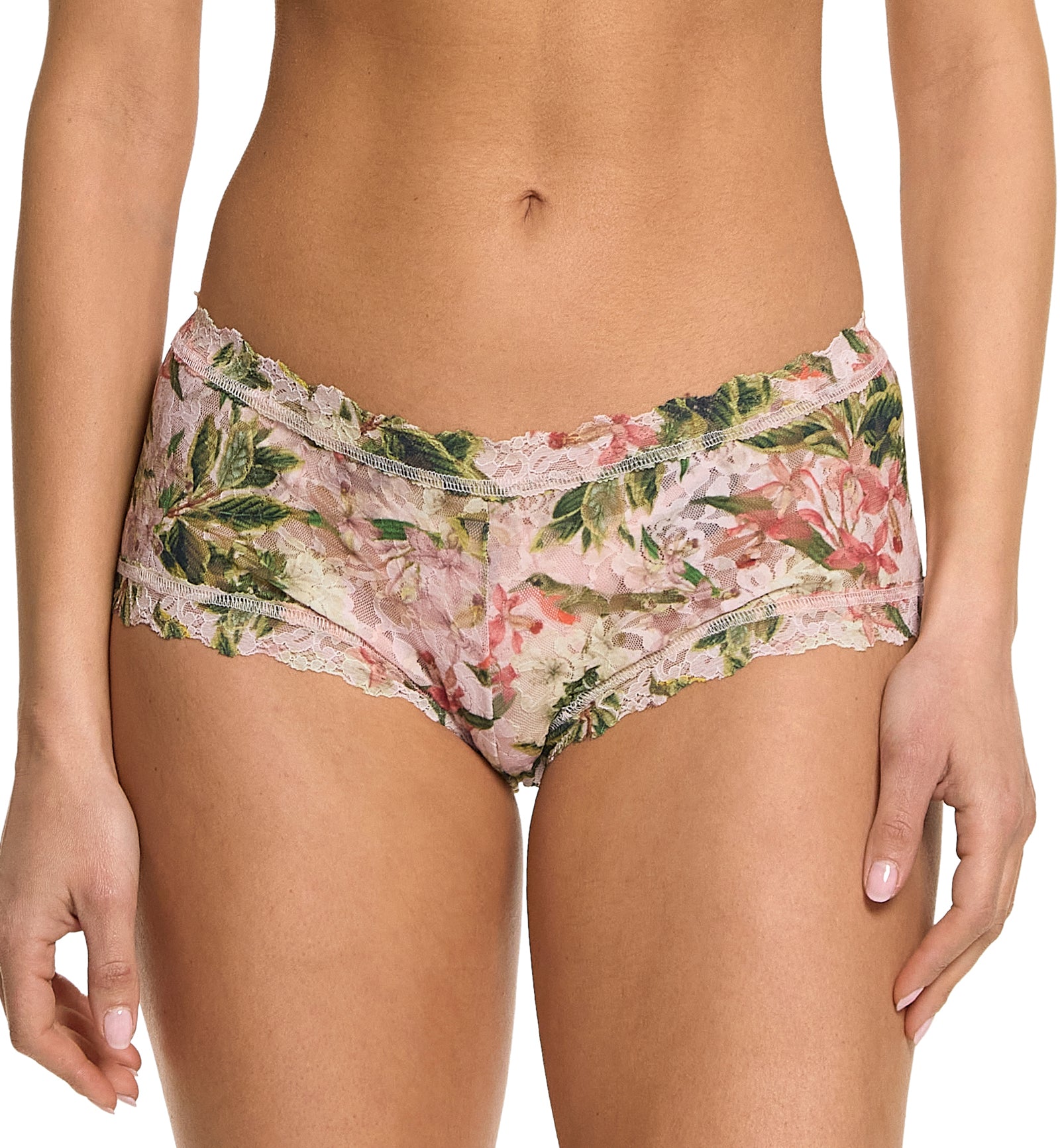 Hanky Panky Signature Lace Printed Boyshort (PR4812P),XS,French Garden - French Garden,XS