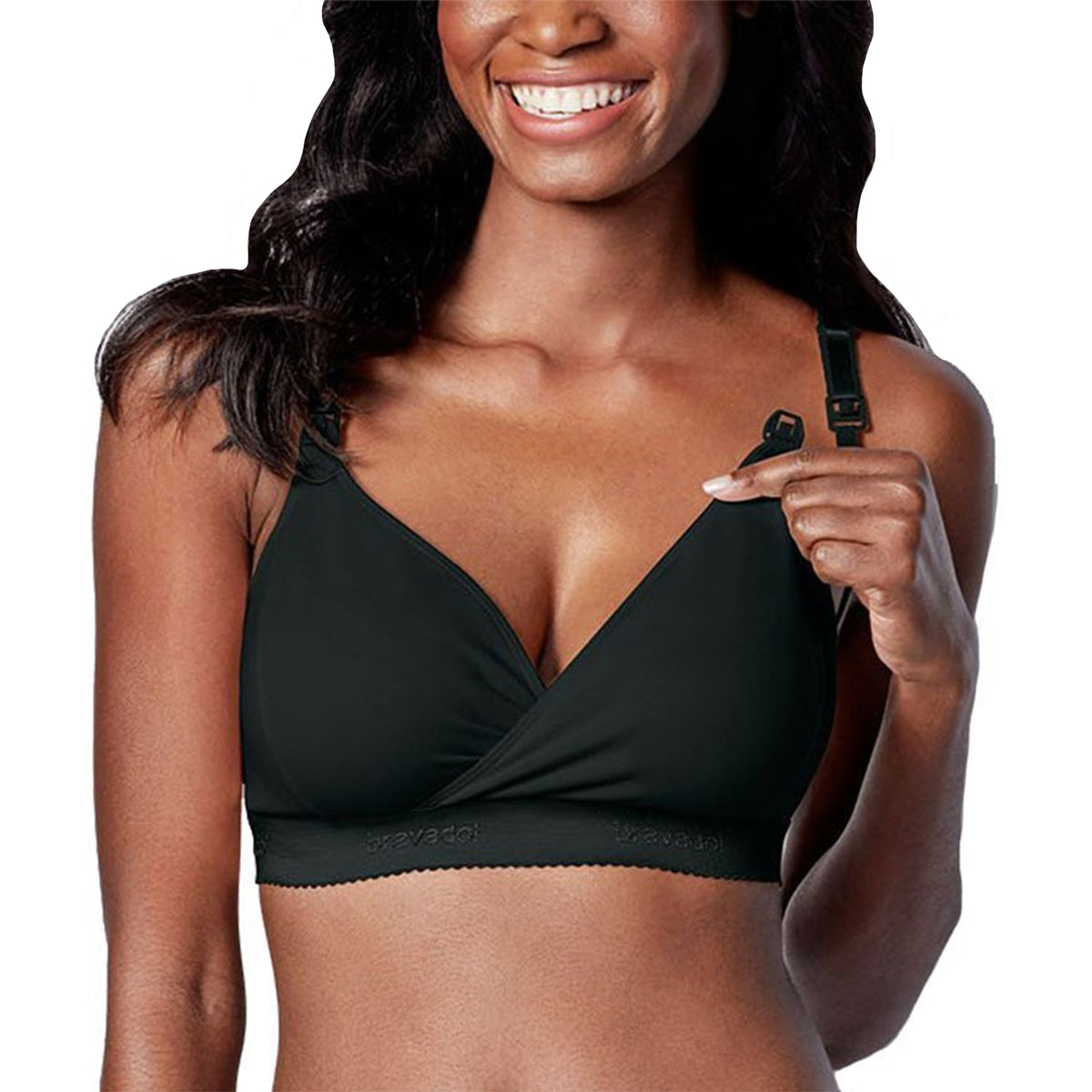 BRAVADO! The Original Wire-Free Nursing Bra Plus (1012),Small,Black - Black,Small