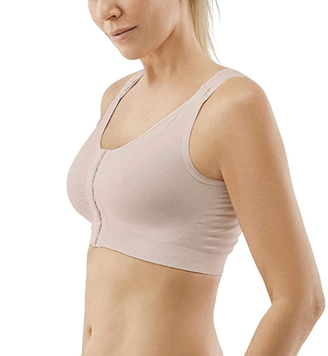 Carefix Bree Post-Op Wire Free Front Close Recovery Bra (3831),Small,Tan - Nude,Small