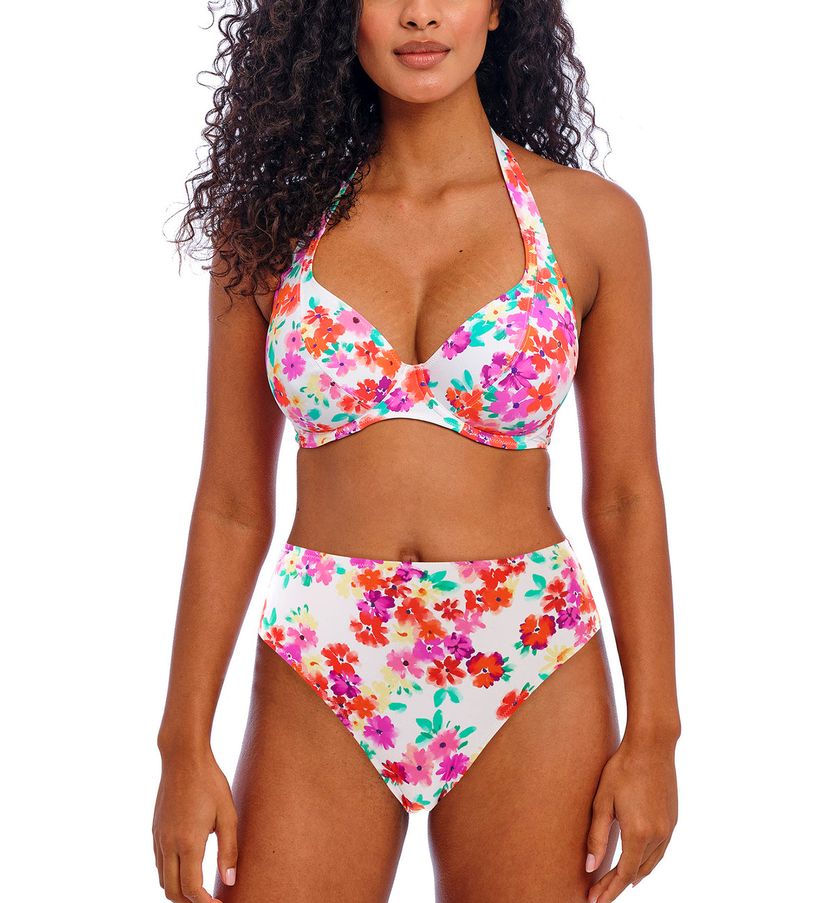 Freya Summer Soul High Waist High Leg Swim Brief (206478),XS,White - White,XS