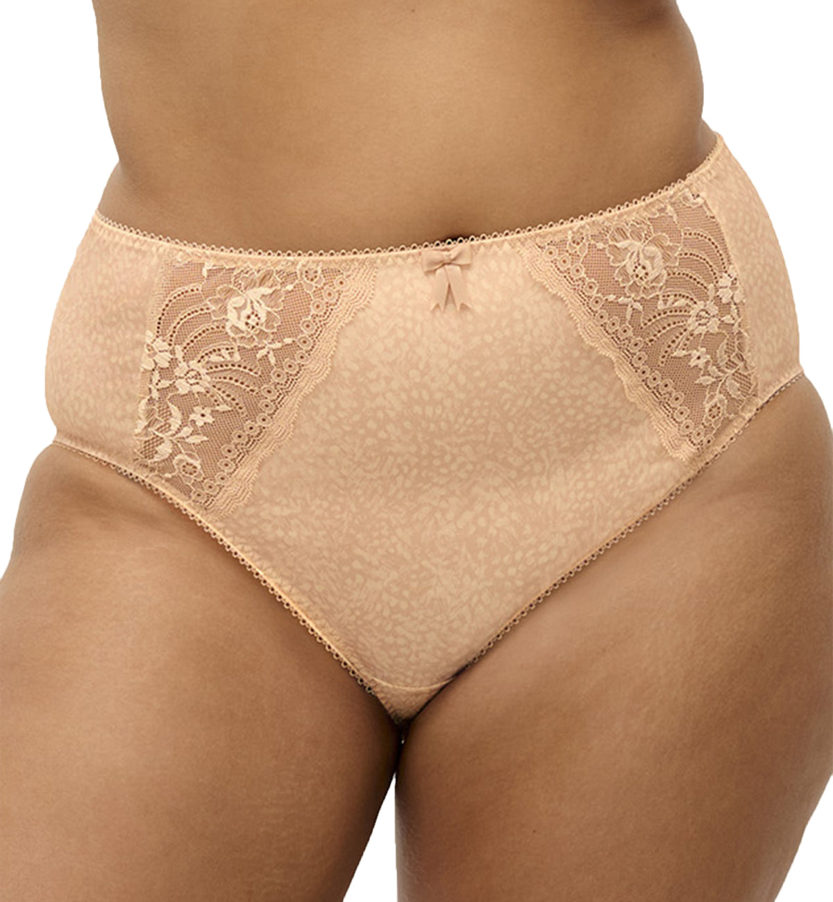 Elomi Morgan Stretch Lace Full Brief Panty (4116),Medium,Cameo Rose - Cameo Rose,Medium