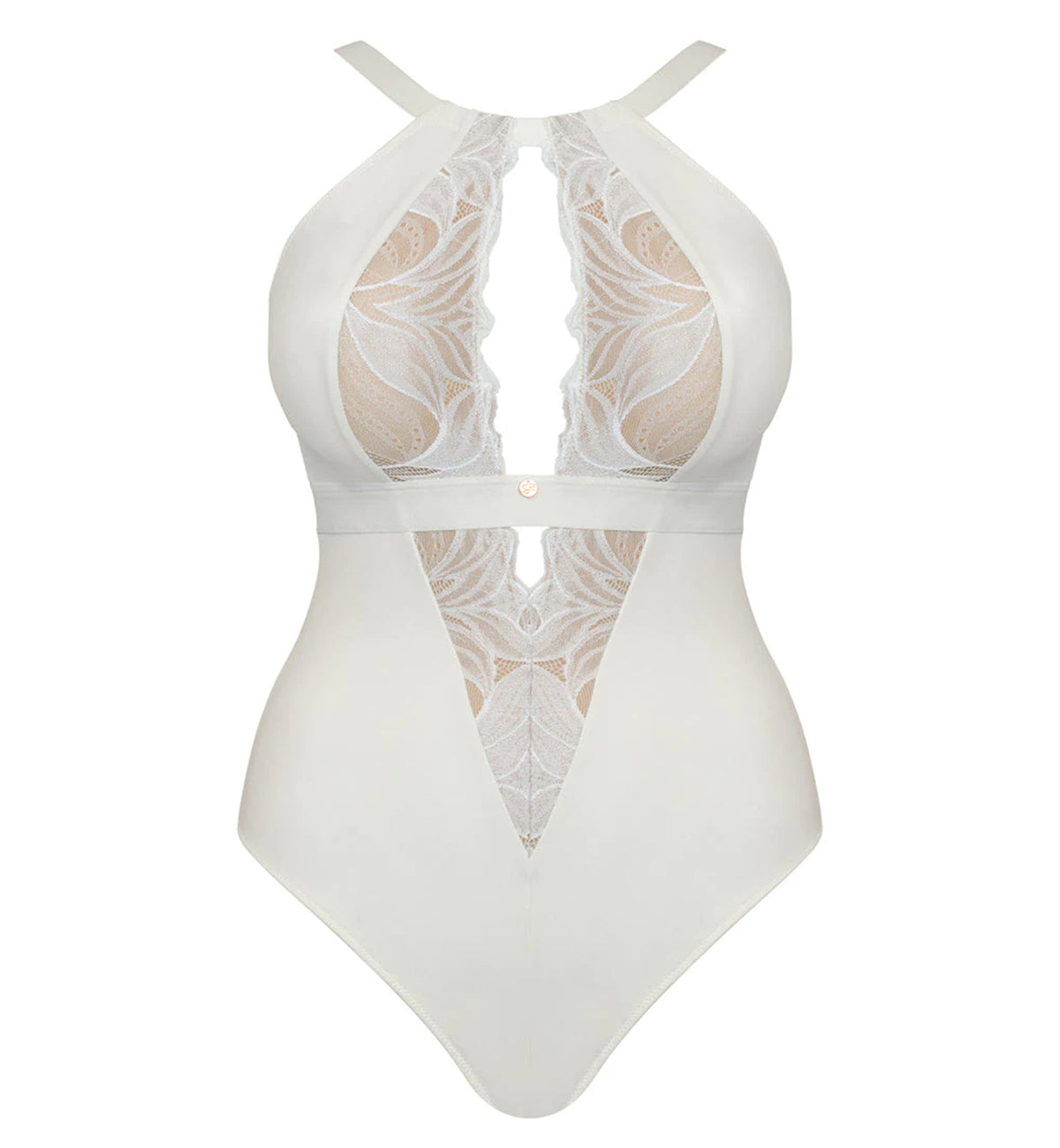 Scantilly by Curvy Kate Indulgence Stretch Lace Body Suit (ST010704),S,Ivory - Ivory,Small