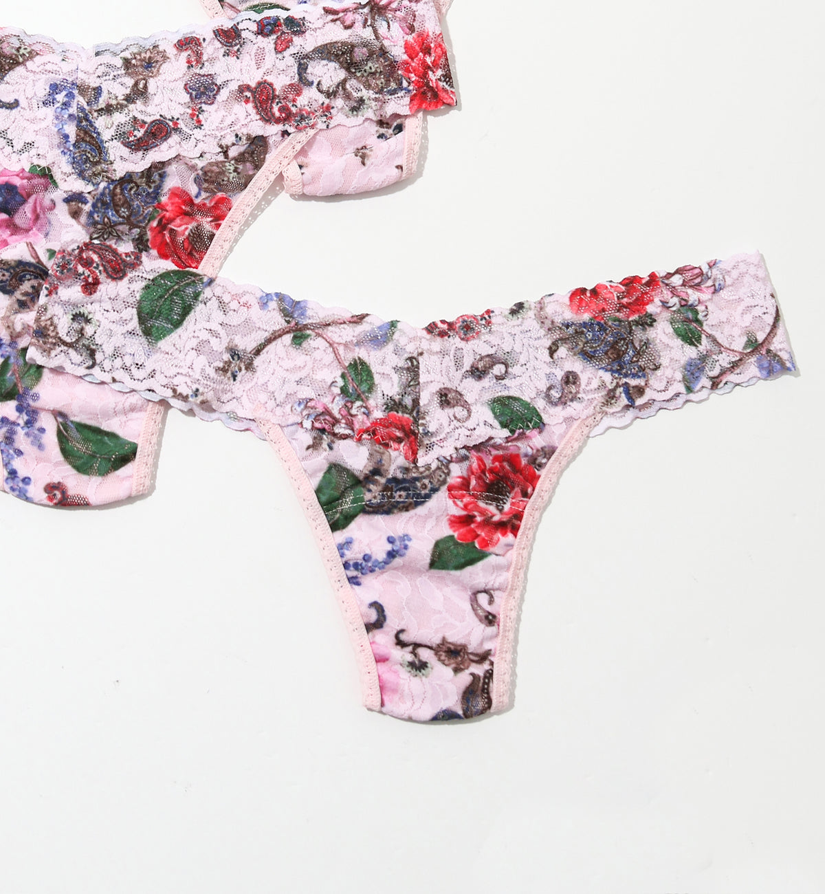 Hanky Panky Signature Lace Printed Low Rise Thong (PR4911P),Highgrove Gardens - Highgrove Gardens,One Size