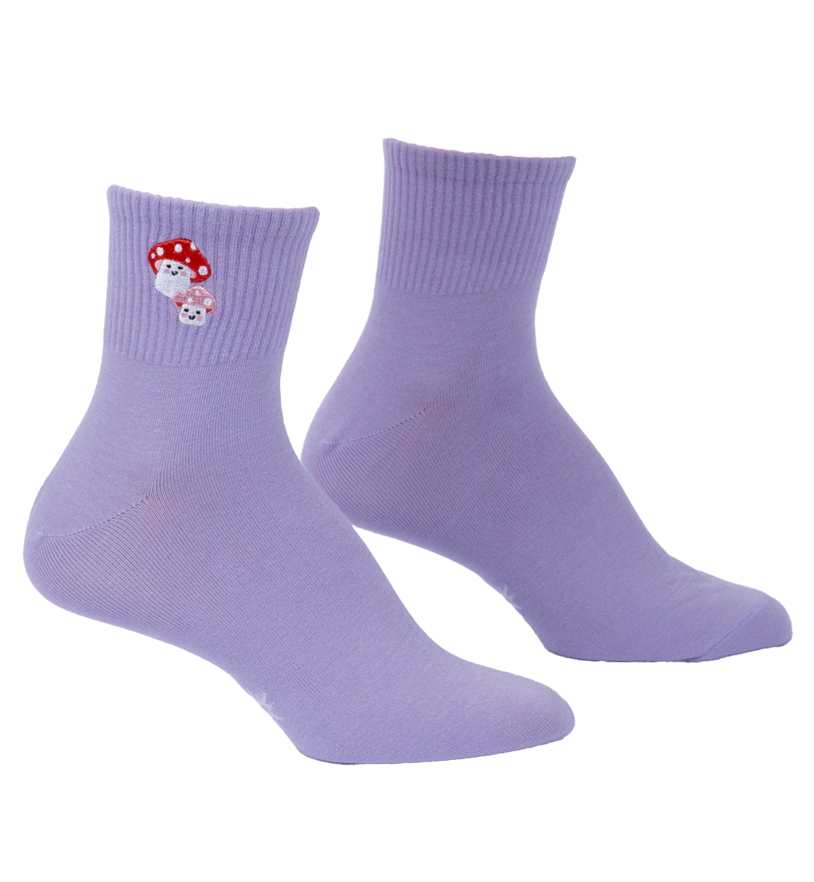 SOCK it to me Quarter Crew Socks (E0007),So Mush Room in My Heart - So Mush Room in My Heart,One Size