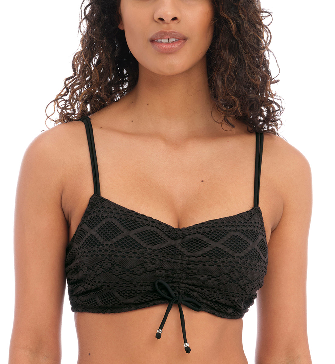 Freya Sundance Concealed Underwire Bralette Bikini Top (4000),30D,Black - Black,30D
