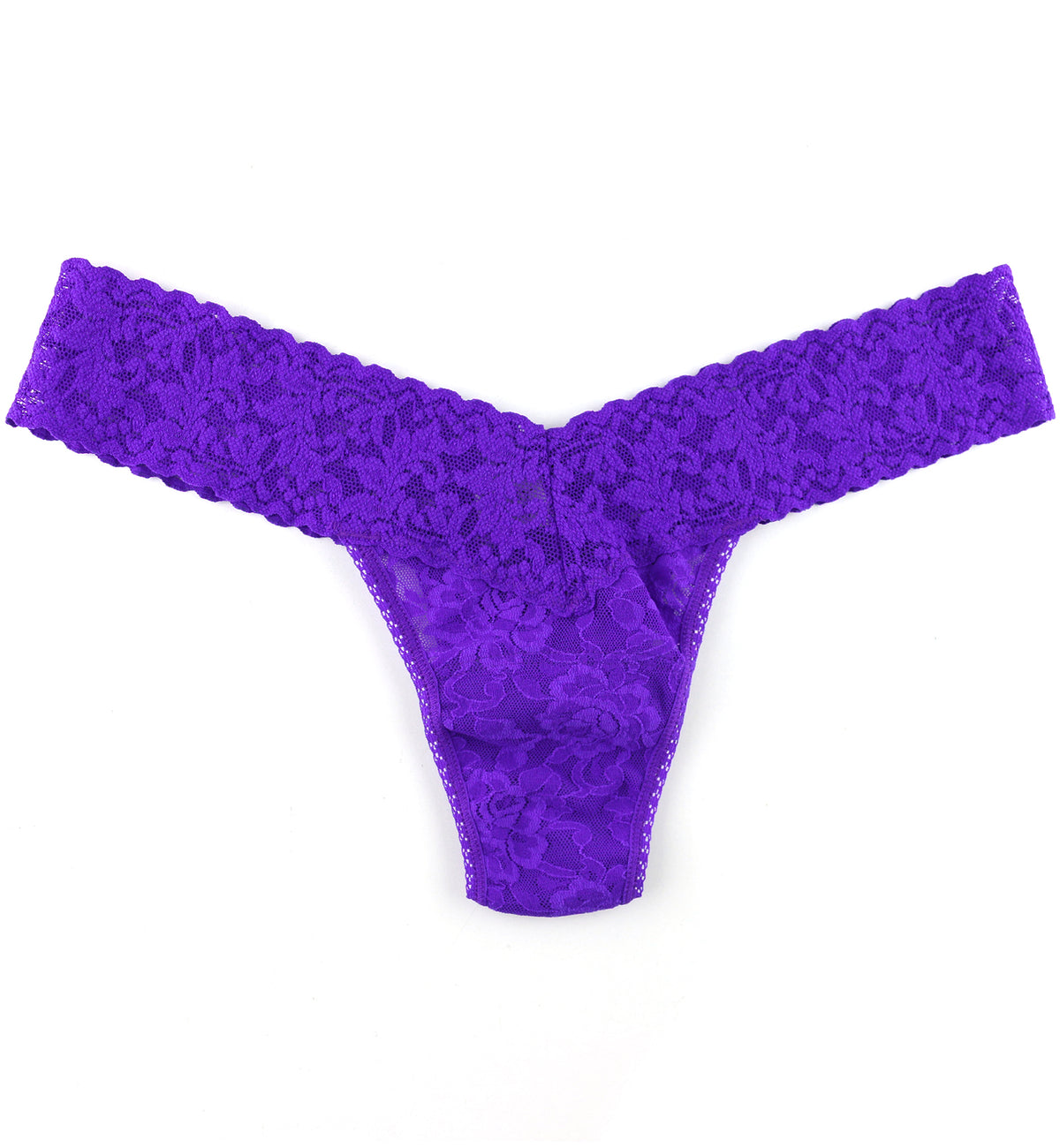 Hanky Panky Signature Lace Low Rise Thong (4911P),Majestic Purple - Majestic Purple,One Size