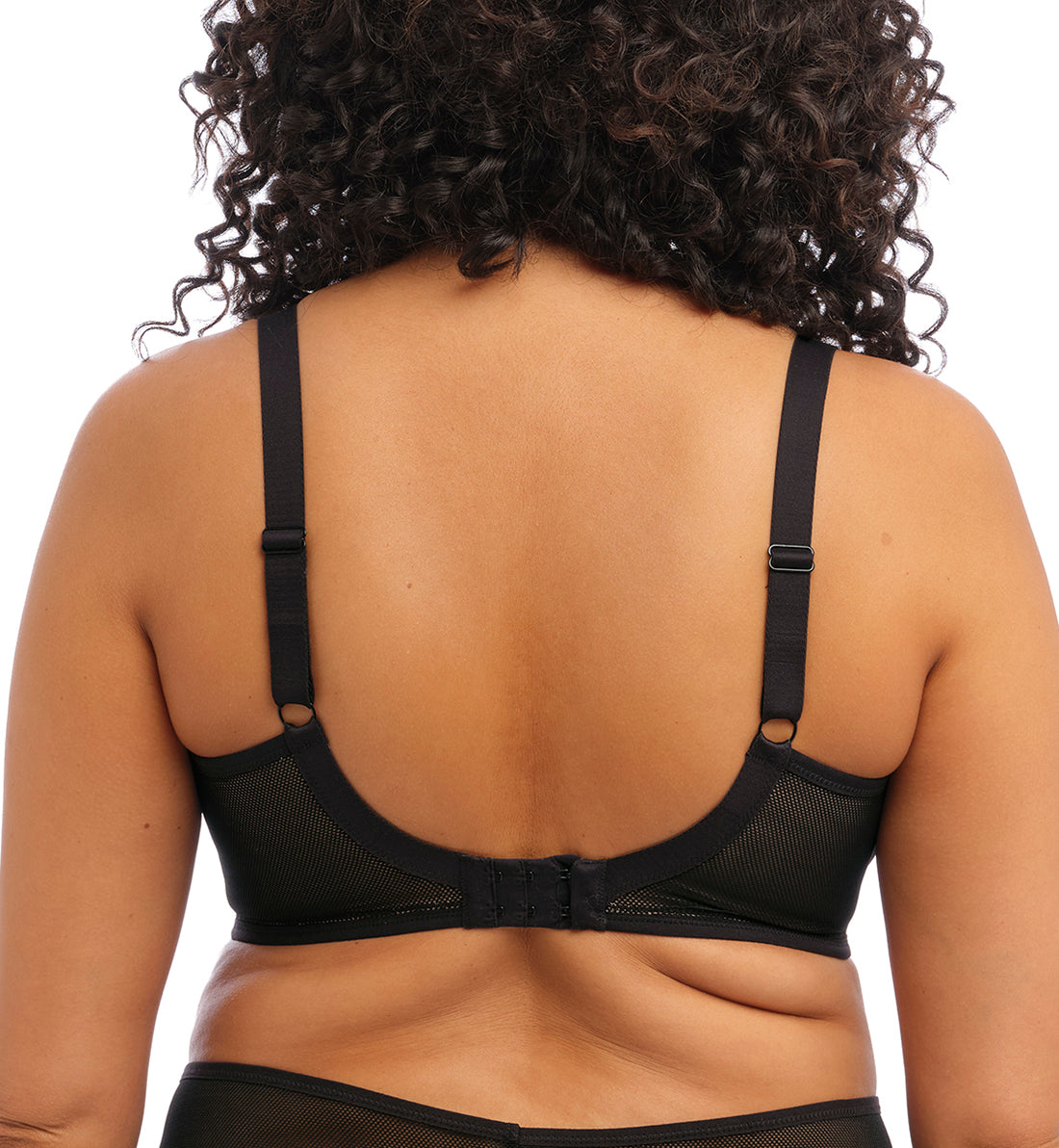 Elomi Kintai Peek-a-Boo Plunge Underwire Bra (301202),32HH,Black - Black,32HH