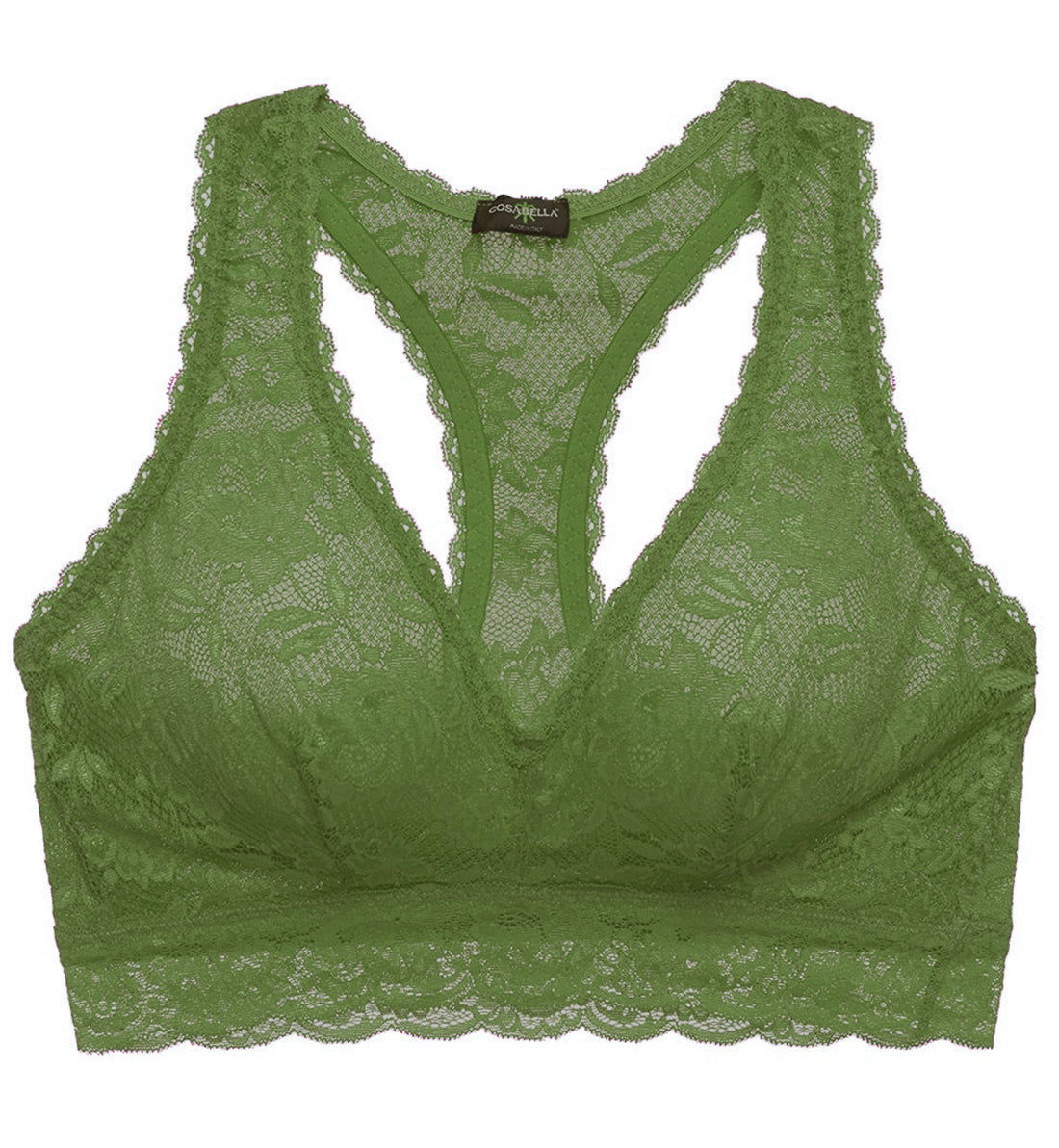 Cosabella NSN SUPER CURVY Racie Racerback Bralette (NEVER1365),XS,Aloe - Aloe,XS