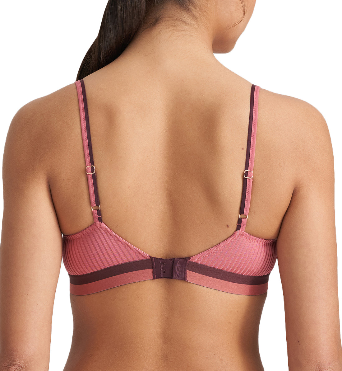 Marie Jo Jude Ribbed Heart Shape Padded Underwire Bra (0122256),32A,Pot Pouri - Pot Pouri,32A