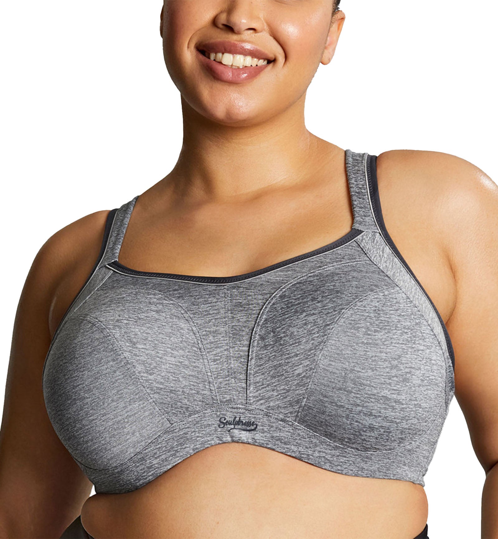 Sculptresse by Panache Activate Non-padded Underwire Sports Bra (9441),34E,Charcoal Marl - Charcoal Marl,34E