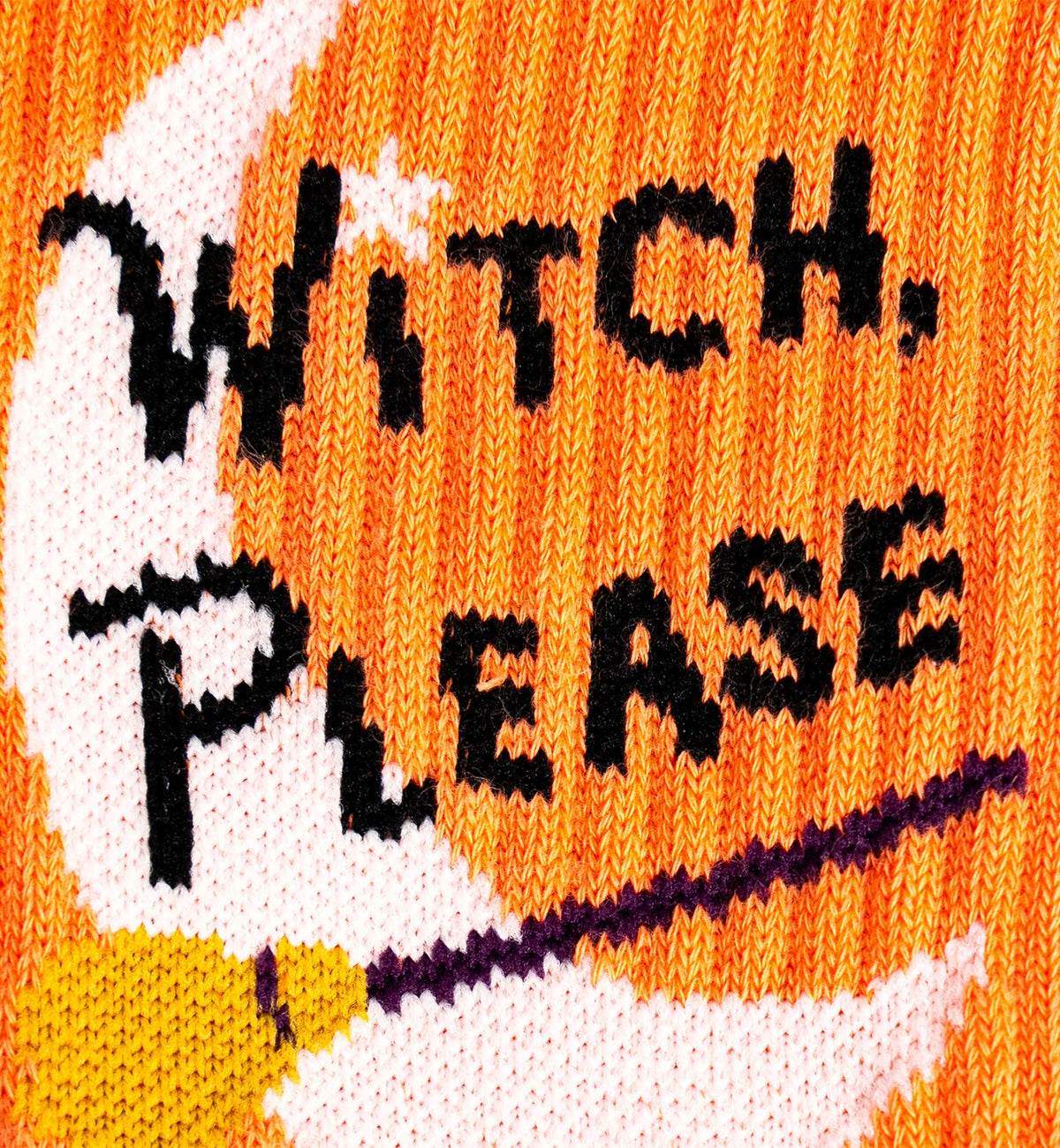 SOCK it to me Athletic Ribbed Crew Socks (R0037),Witch Please - Witch Please,One Size
