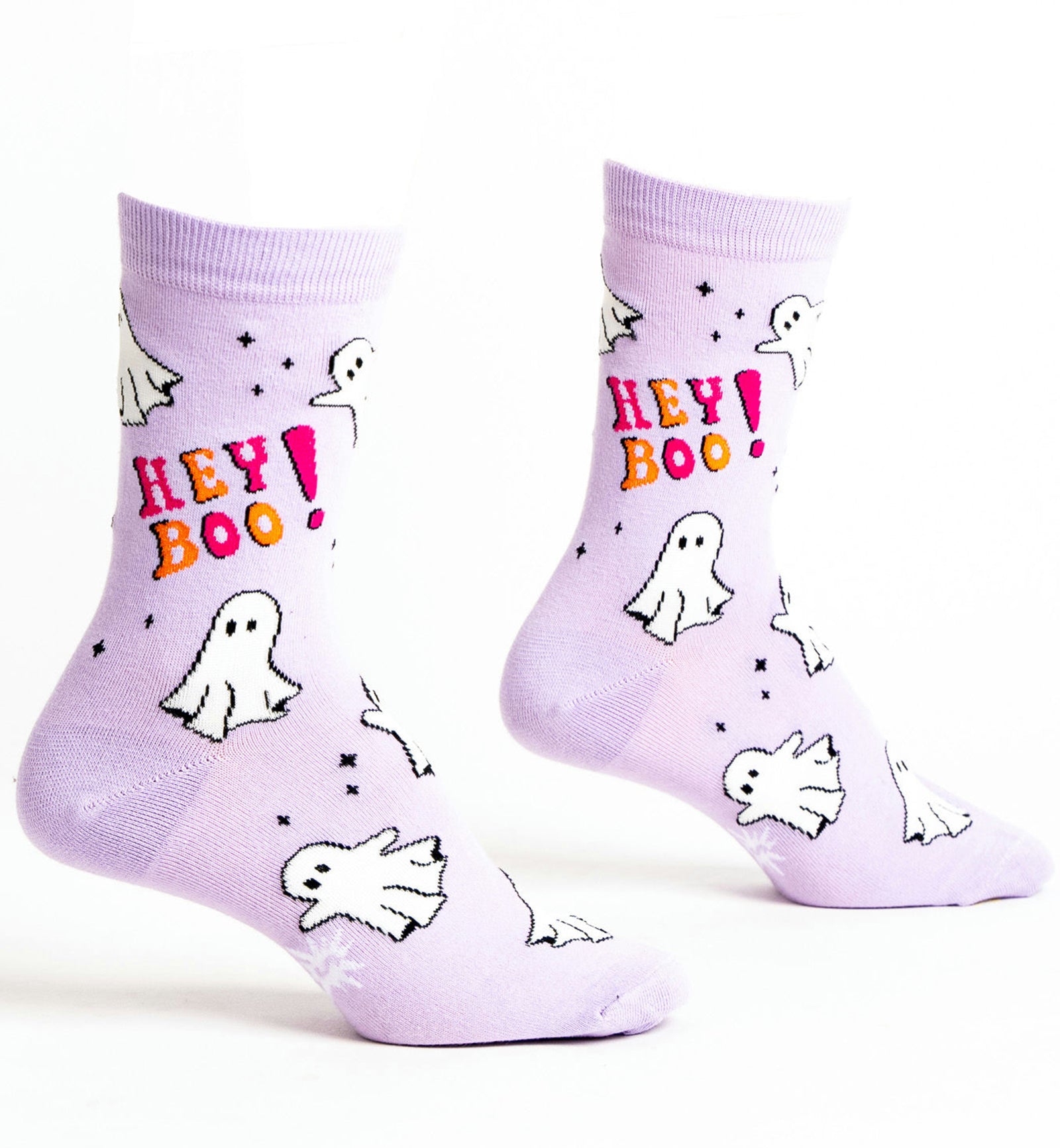 SOCK it to me Women's Crew Socks (W0483),Hey Boo! (Glow) - Hey Boo! (Glow),One Size