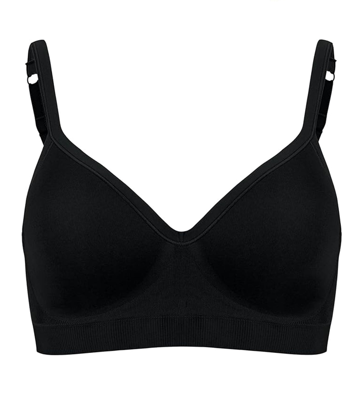 BRAVADO! DESIGNS Everyday Muse Plunge Wire-Free Bra (11012V),XS,Black - Black,XS