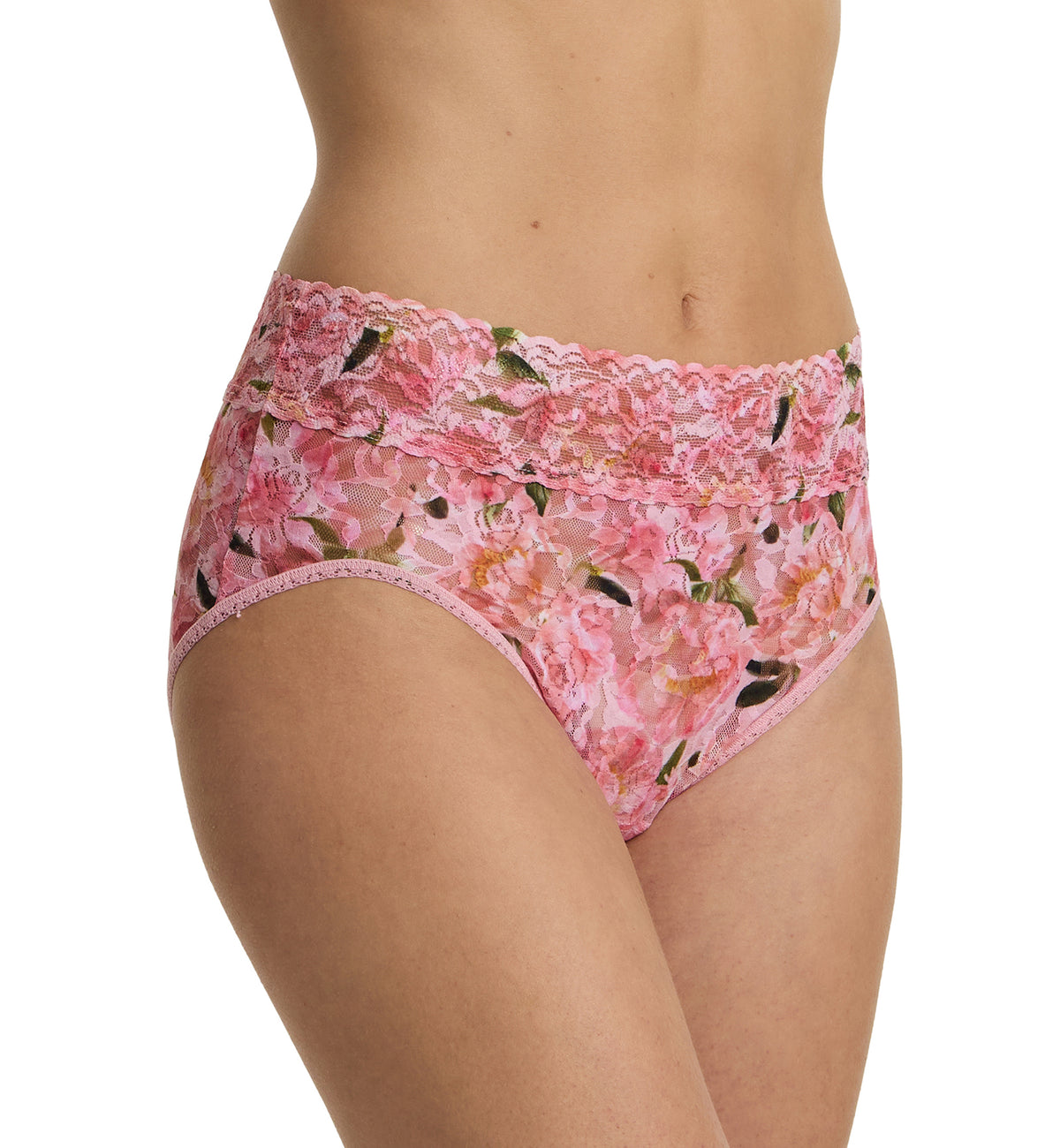 Hanky Panky Signature Lace Printed French Brief (PR461),Small,Dancing Petals - Dancing Petals,Small