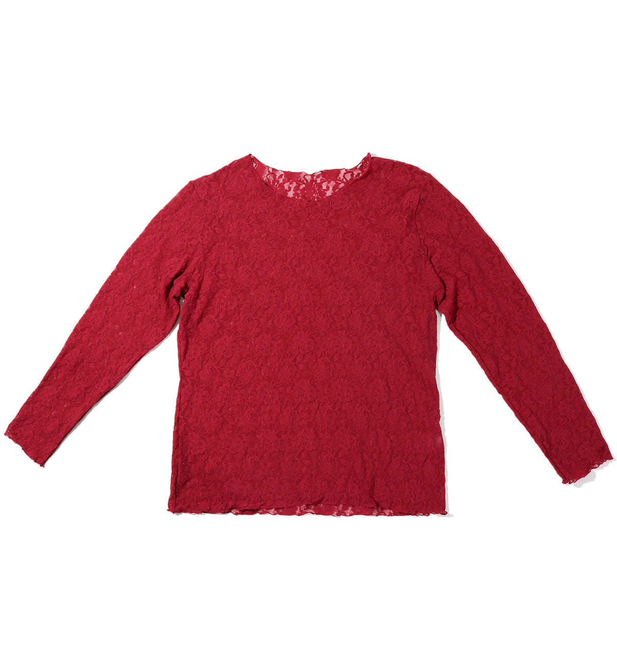 Hanky Panky Signature Lace Unlined Long Sleeve Top PLUS (128LX),1X,Wild Berries - Wild Berries,1X