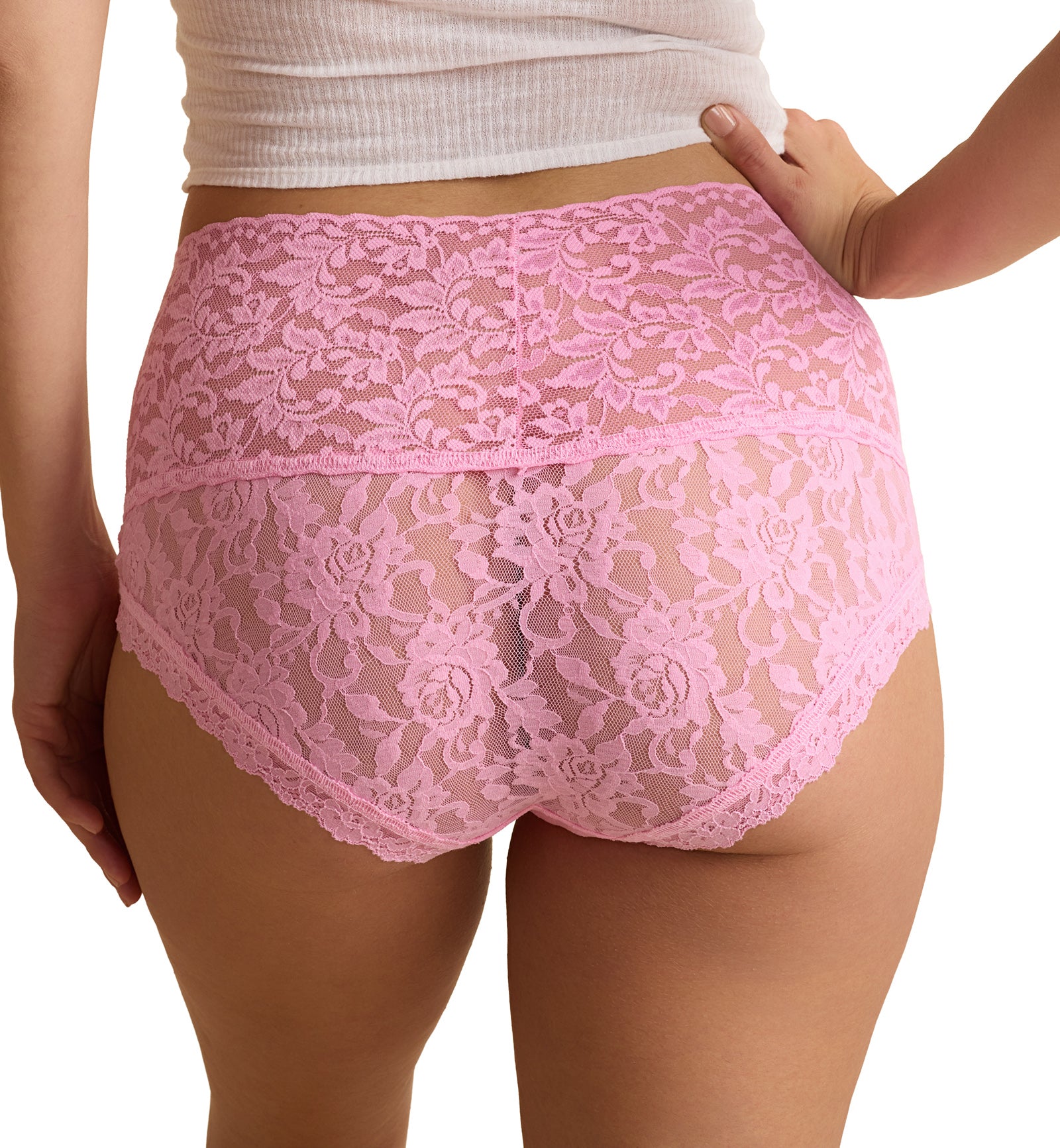Hanky Panky Signature Lace PLUS Retro Boyshort (9K1204X),1X,Strawberry Lemonade - Strawberry Lemonade,1X
