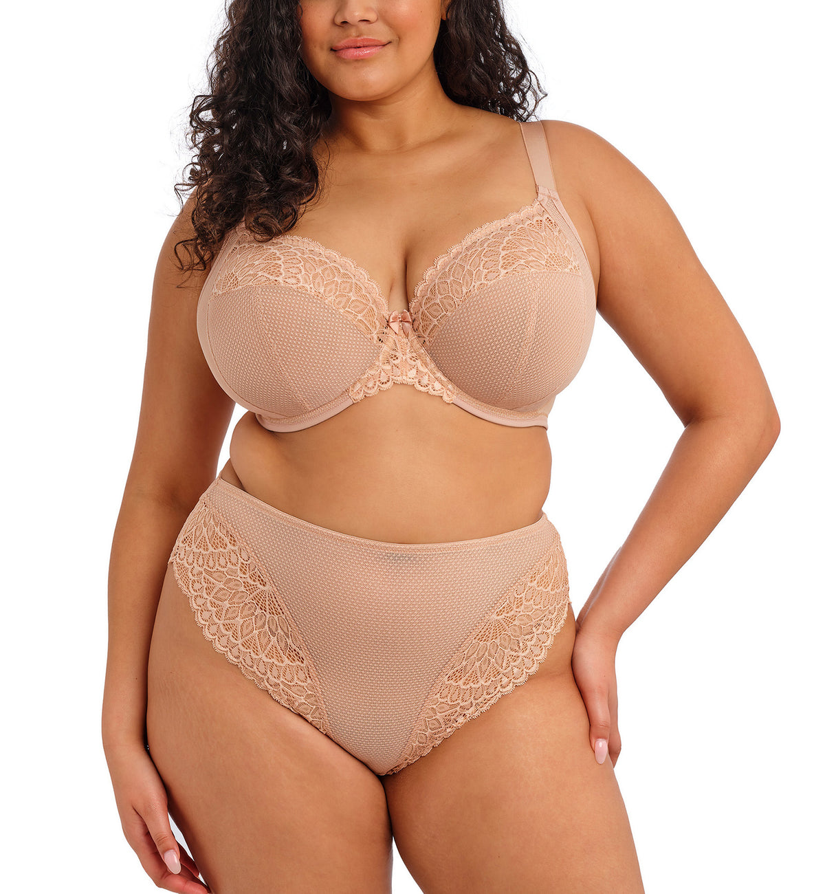 Elomi Tiernie Plunge Underwire Bra (303334),32GG,Sahara - Sahara,32GG