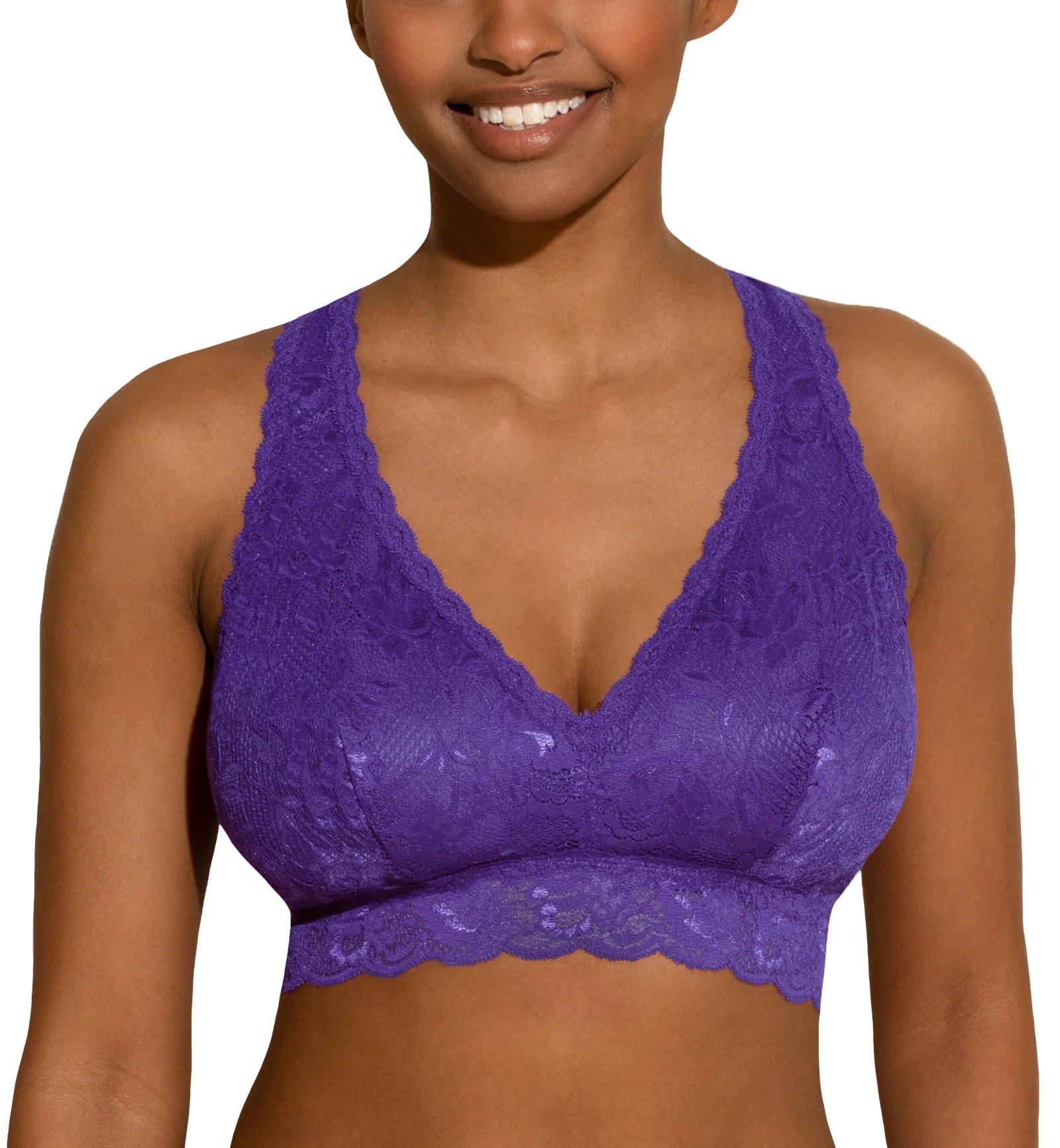 Cosabella Never Say Never CURVY Racie Racerback Bralette (NEVER1355),Petite,Violett - Violett,Petite
