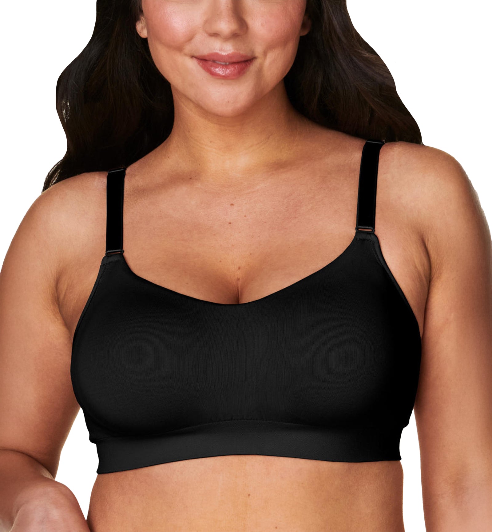BRAVADO! DESIGNS Intrigue Everyday Balconette Wire-Free Bra (11058),Small,Black - Black,Small